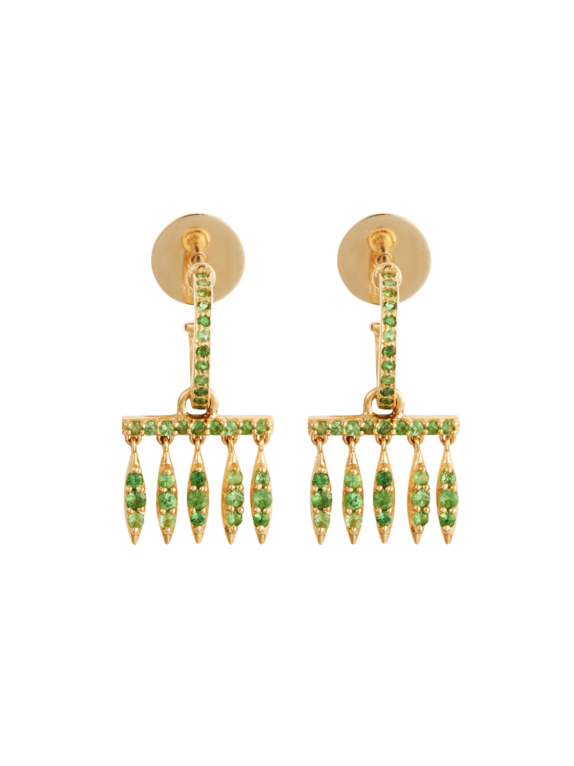 Ileana Makri Women's Grass 18K Yellow Gold & Tsavorite Fringe Drop Earrings - Yellow Gold