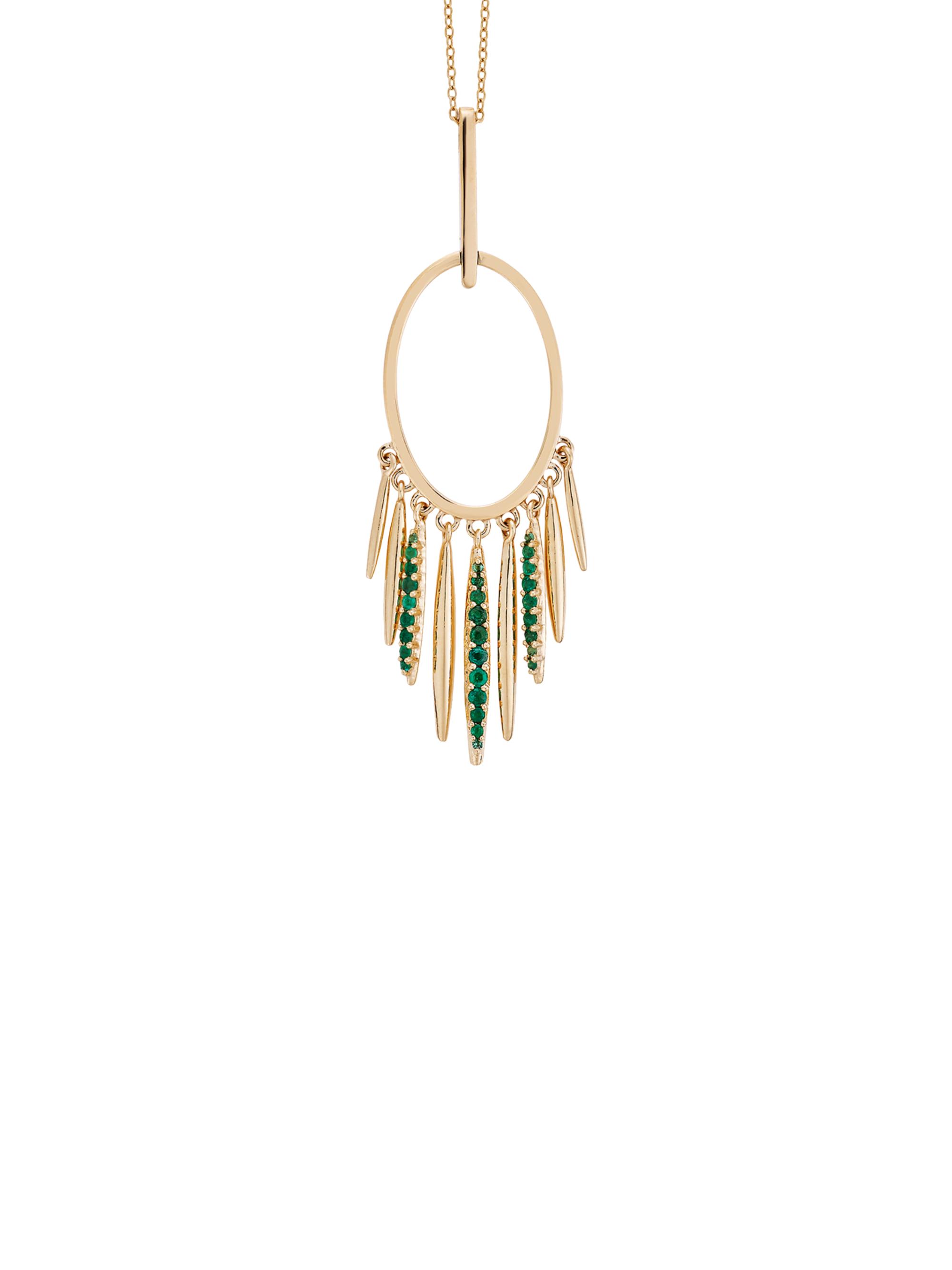Ileana Makri Women's Grass 18K Yellow Gold & Emerald Pendant Necklace