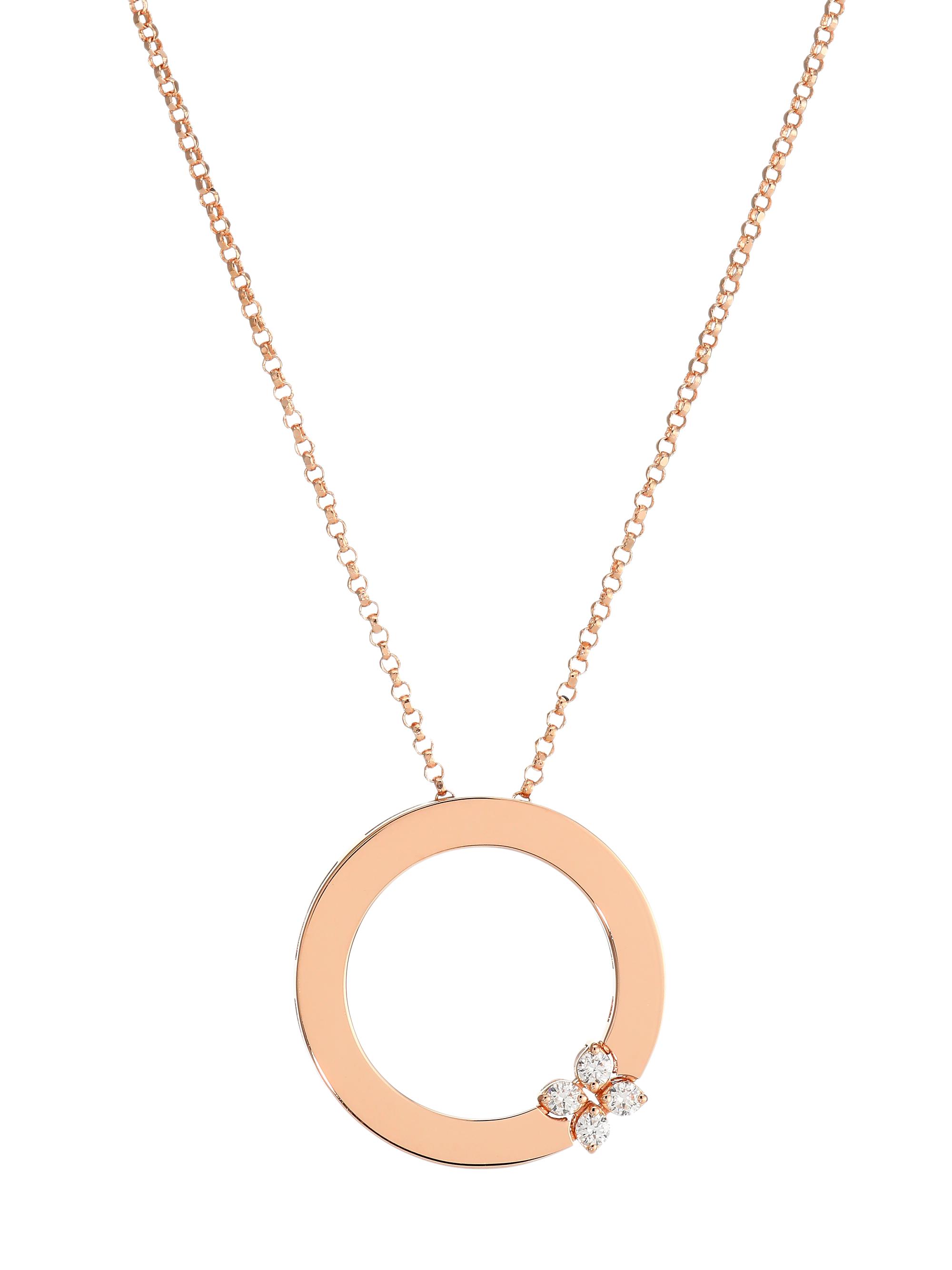Roberto Coin Women's Love In Verona K Rose Gold & Diamond Flower Circle Of Life Pendant Necklace - Rose Gold