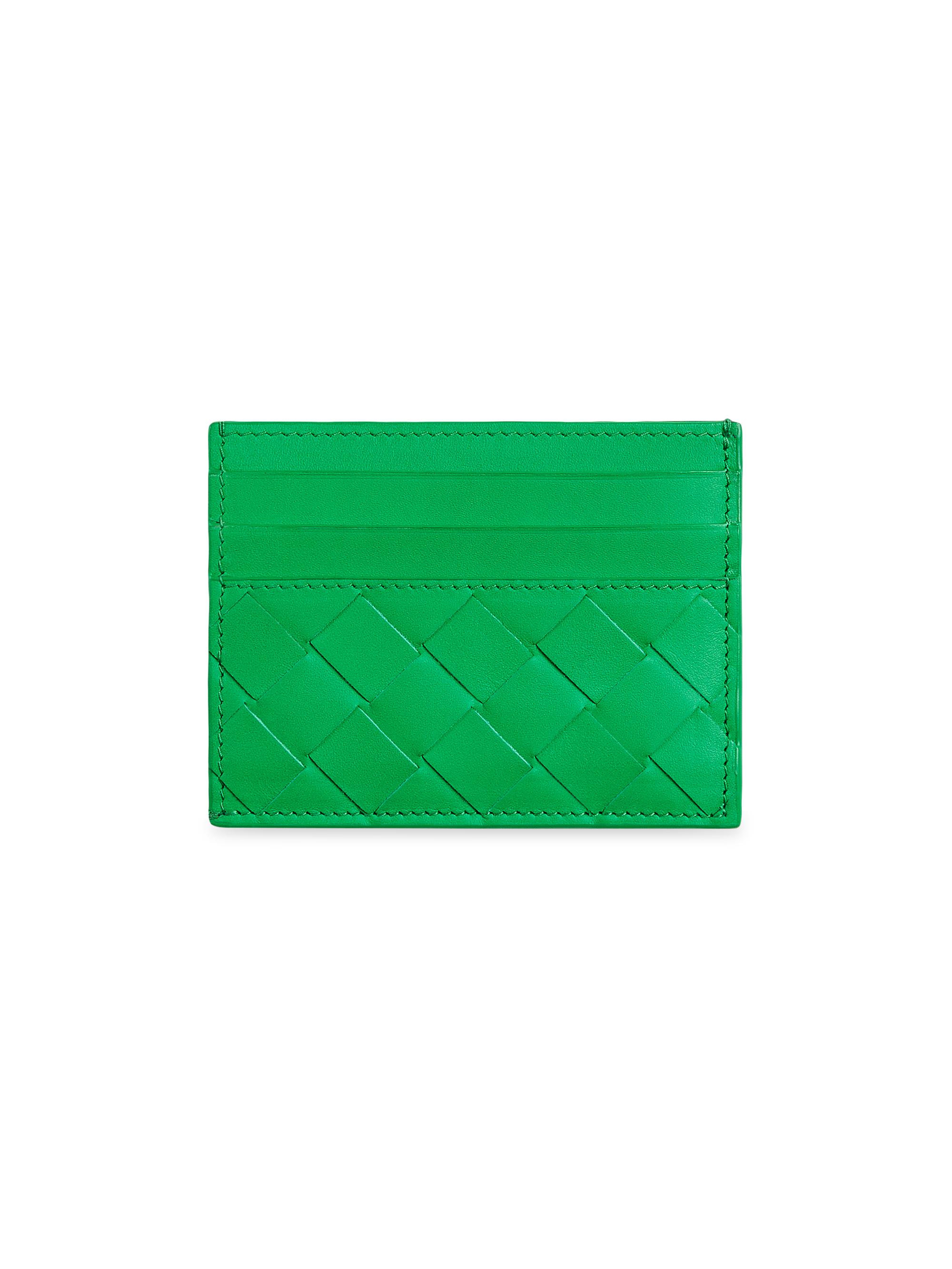 超美品　BOTTEGA VENETA Card Case On Chain Bottega Veneta Woven Leather Card Case | Saks Fifth Avenue