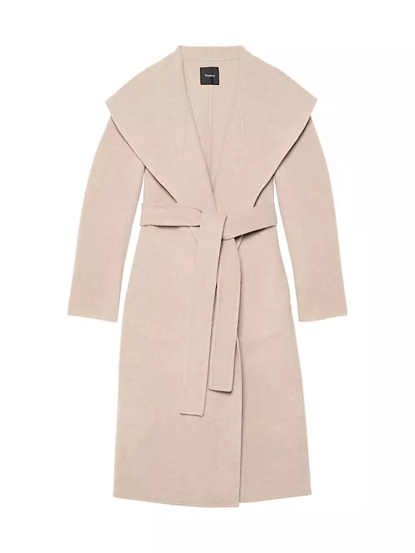 Shop Theory Wool-Cashmere Shawl-Collar Coat | Saks Fifth Avenue
