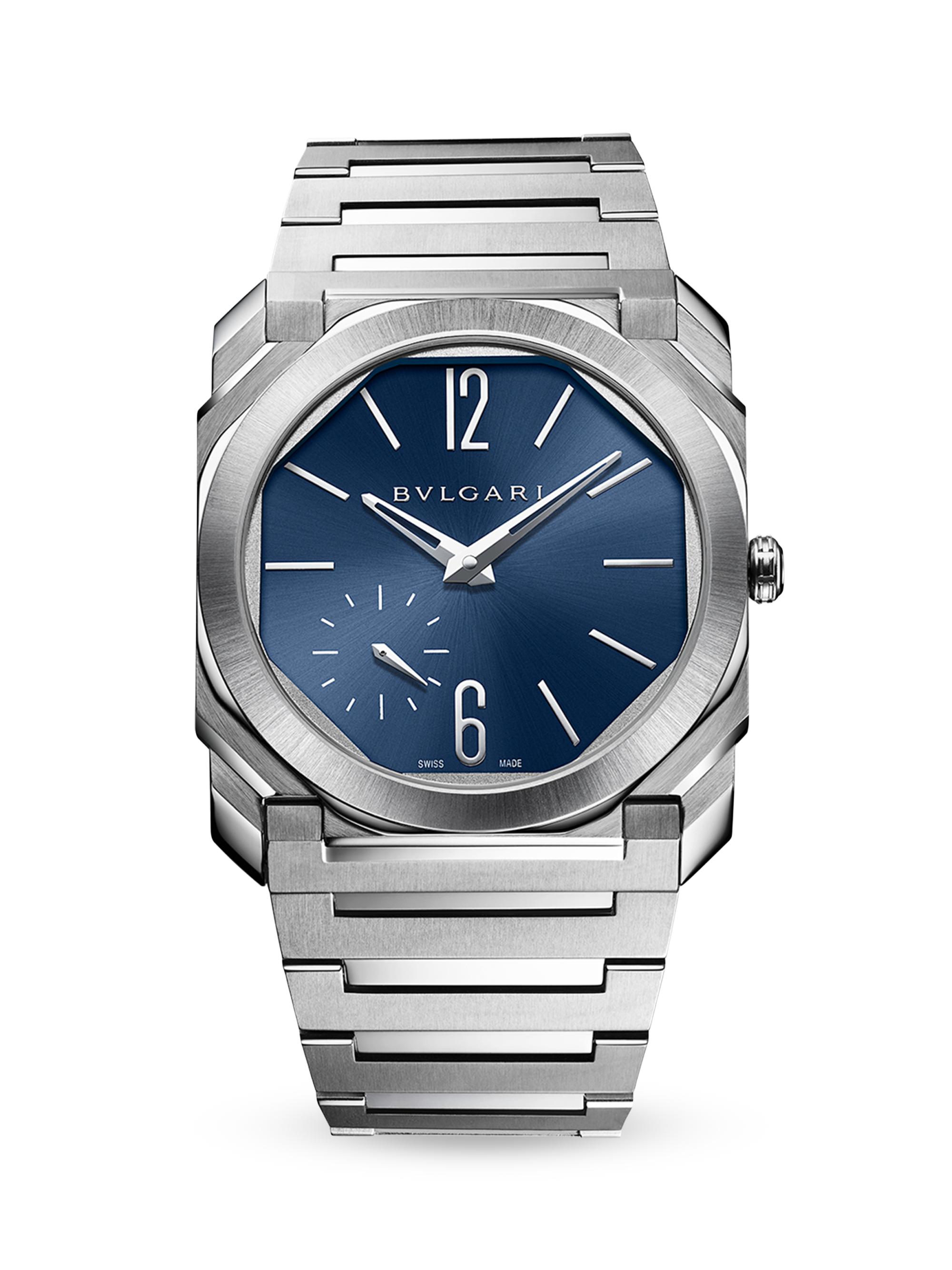 BVLGARI Men's Octo Finissimo Extra-Thin Satin-Polished Steel Bracelet Watch - Stainless Steel