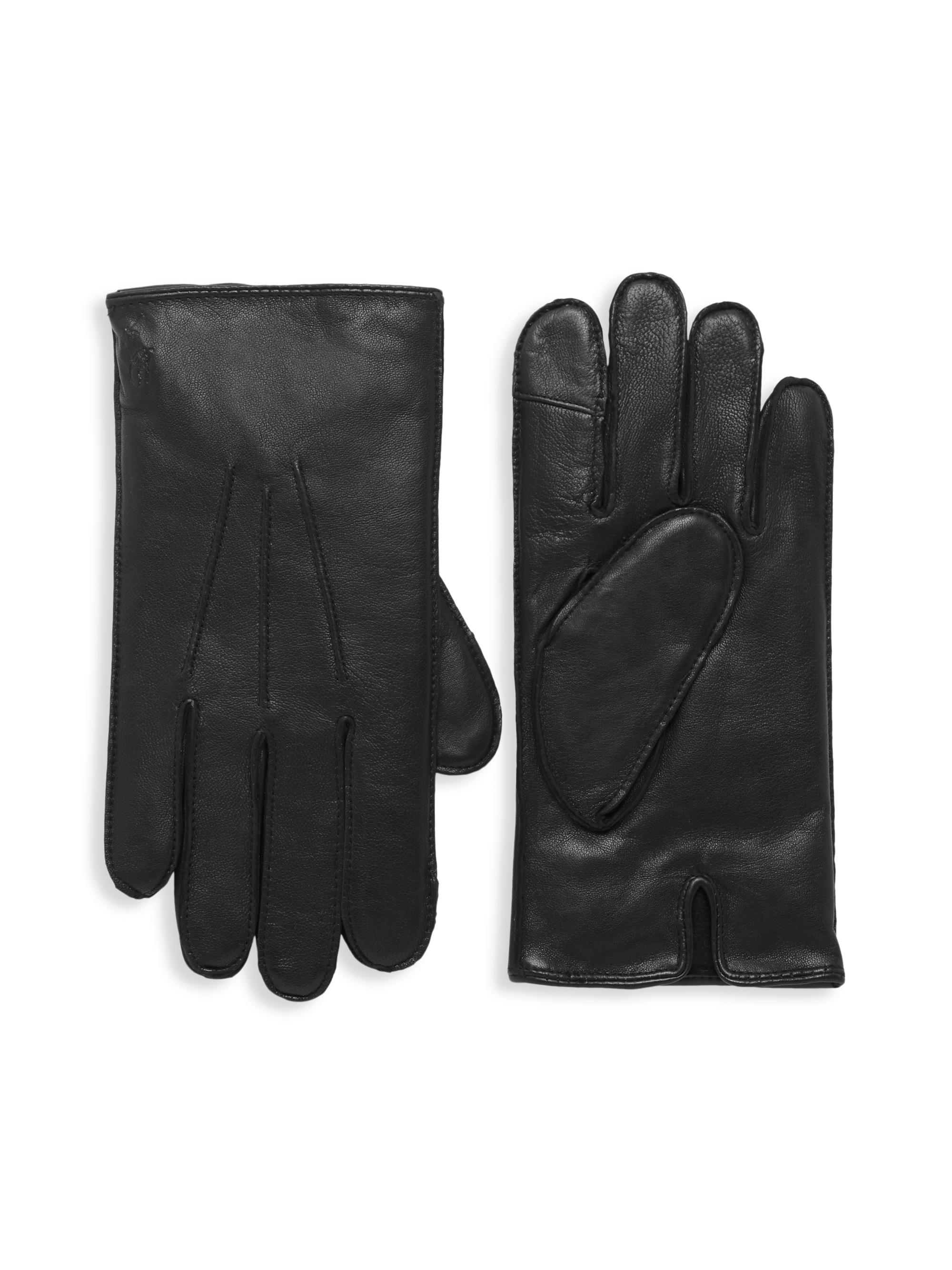 UGG 3 Point Leather Gloves | Saks Fifth Avenue