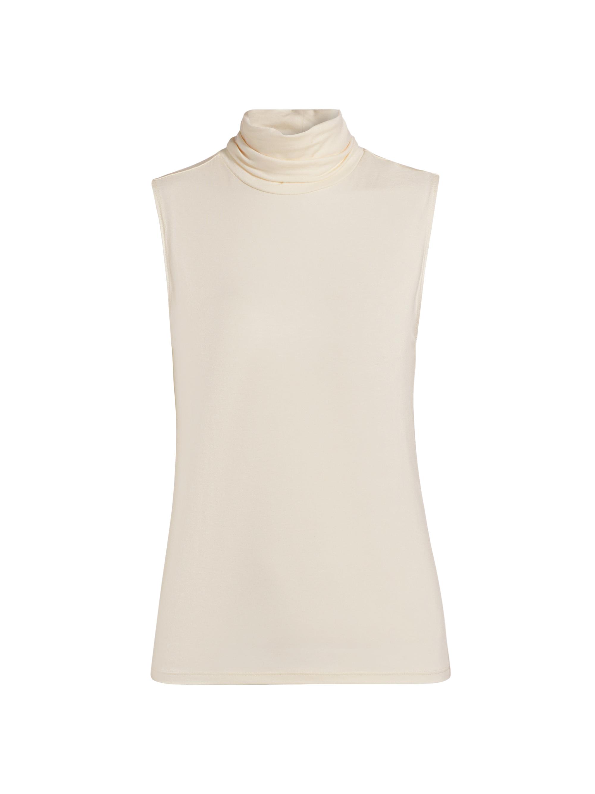 L'AGENCE Women's Ceci Sleeveless Turtleneck - Vintage White