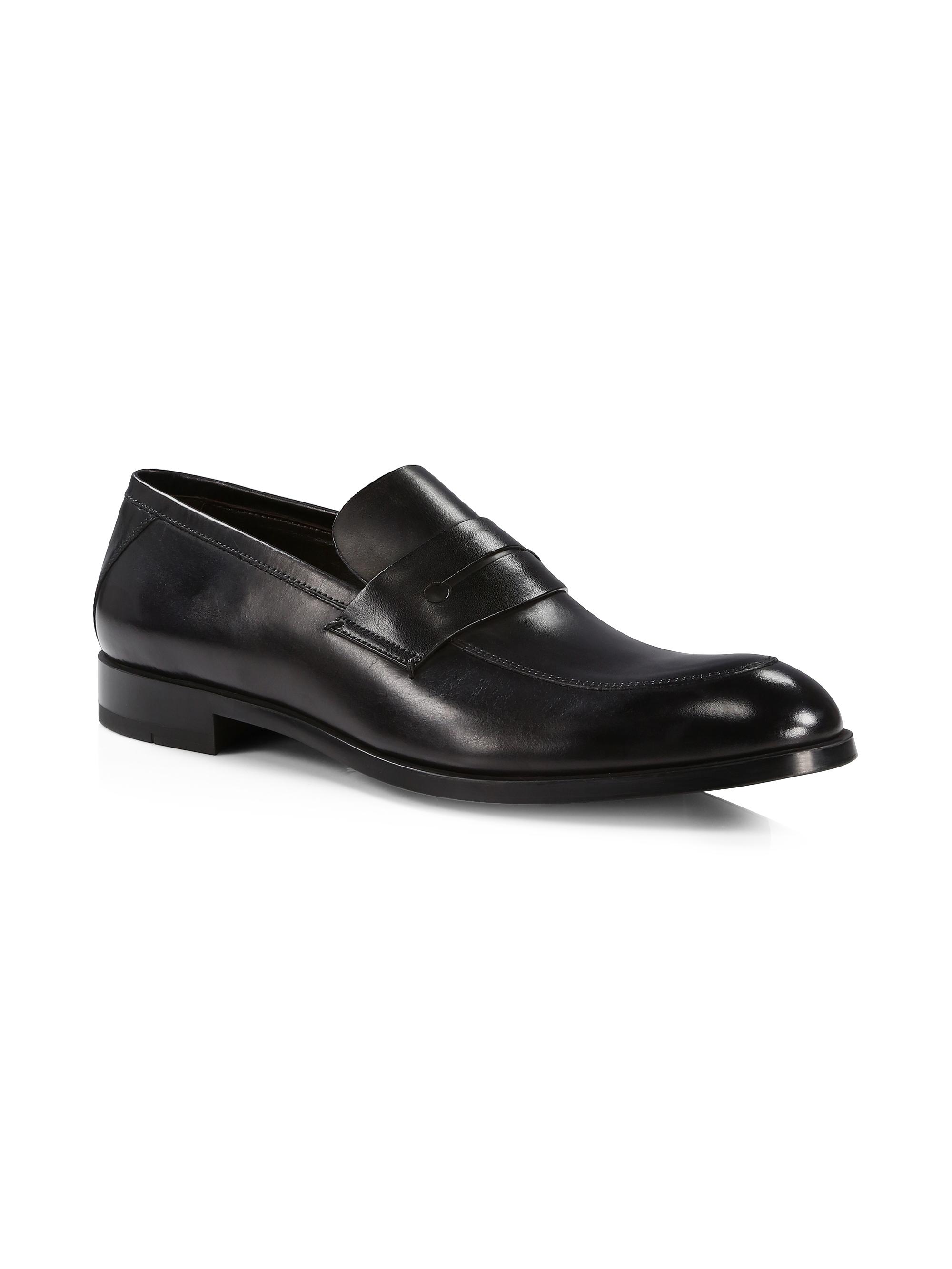ZEGNA Siena Flex Leather Penny Loafers | Saks Fifth Avenue display picture 1