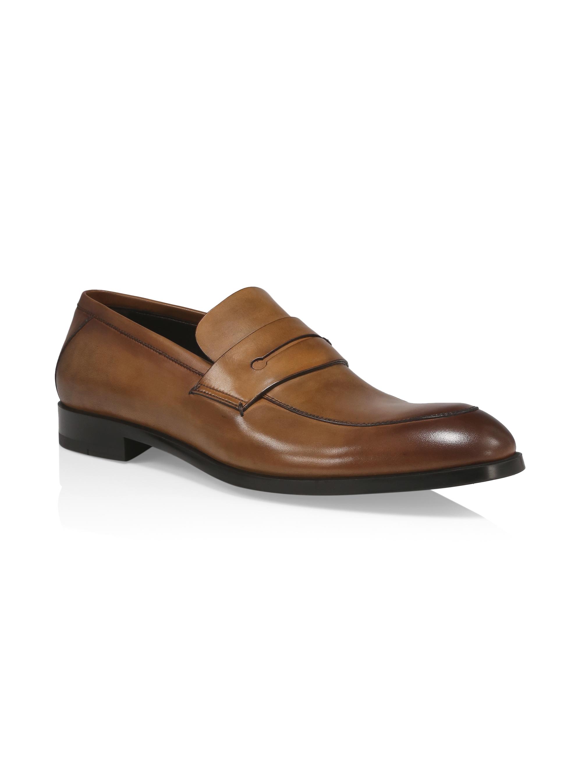 ZEGNA Siena Flex Leather Penny Loafers | Saks Fifth Avenue display picture 2