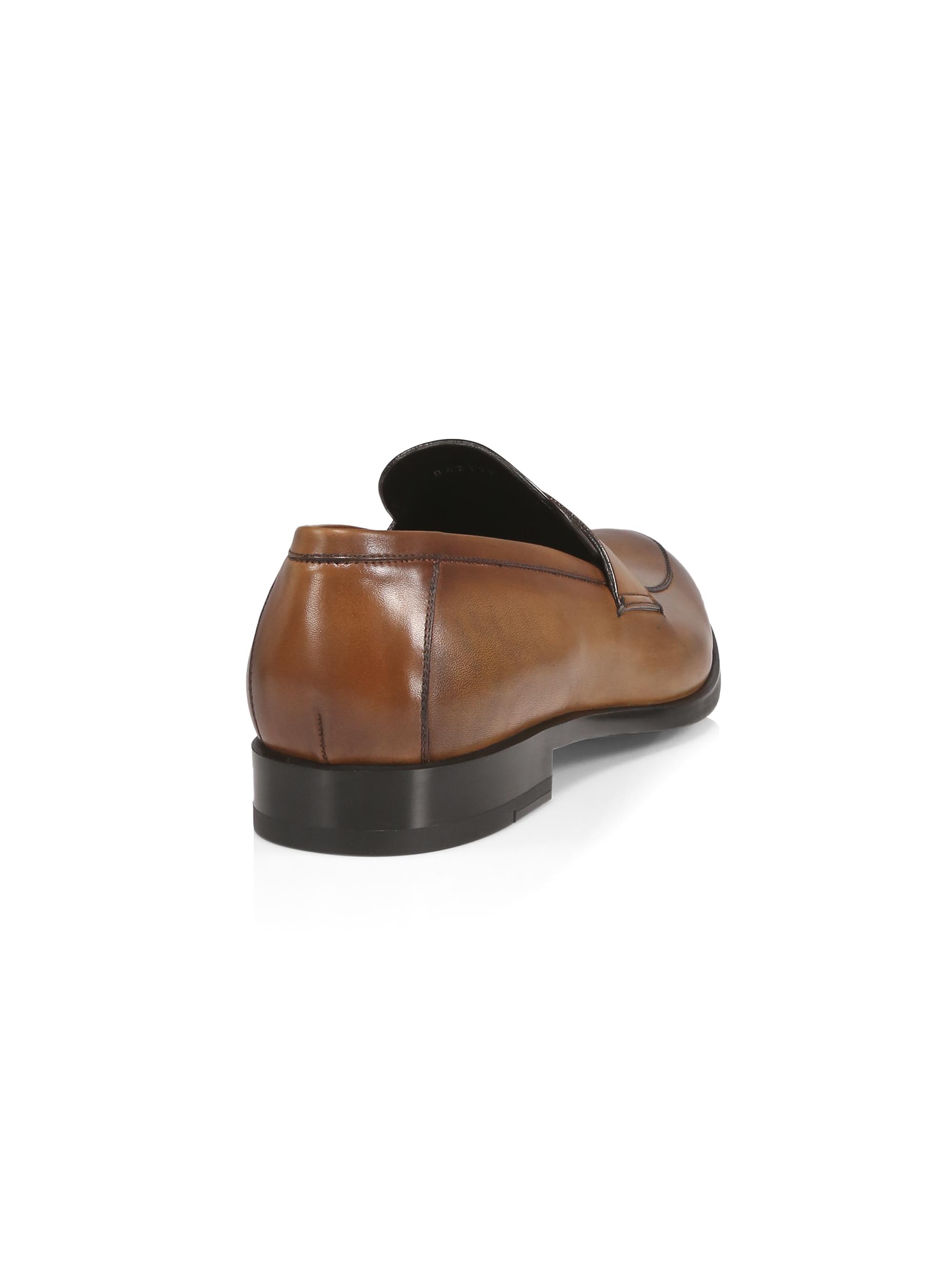 ZEGNA Siena Flex Leather Penny Loafers | Saks Fifth Avenue display picture 3
