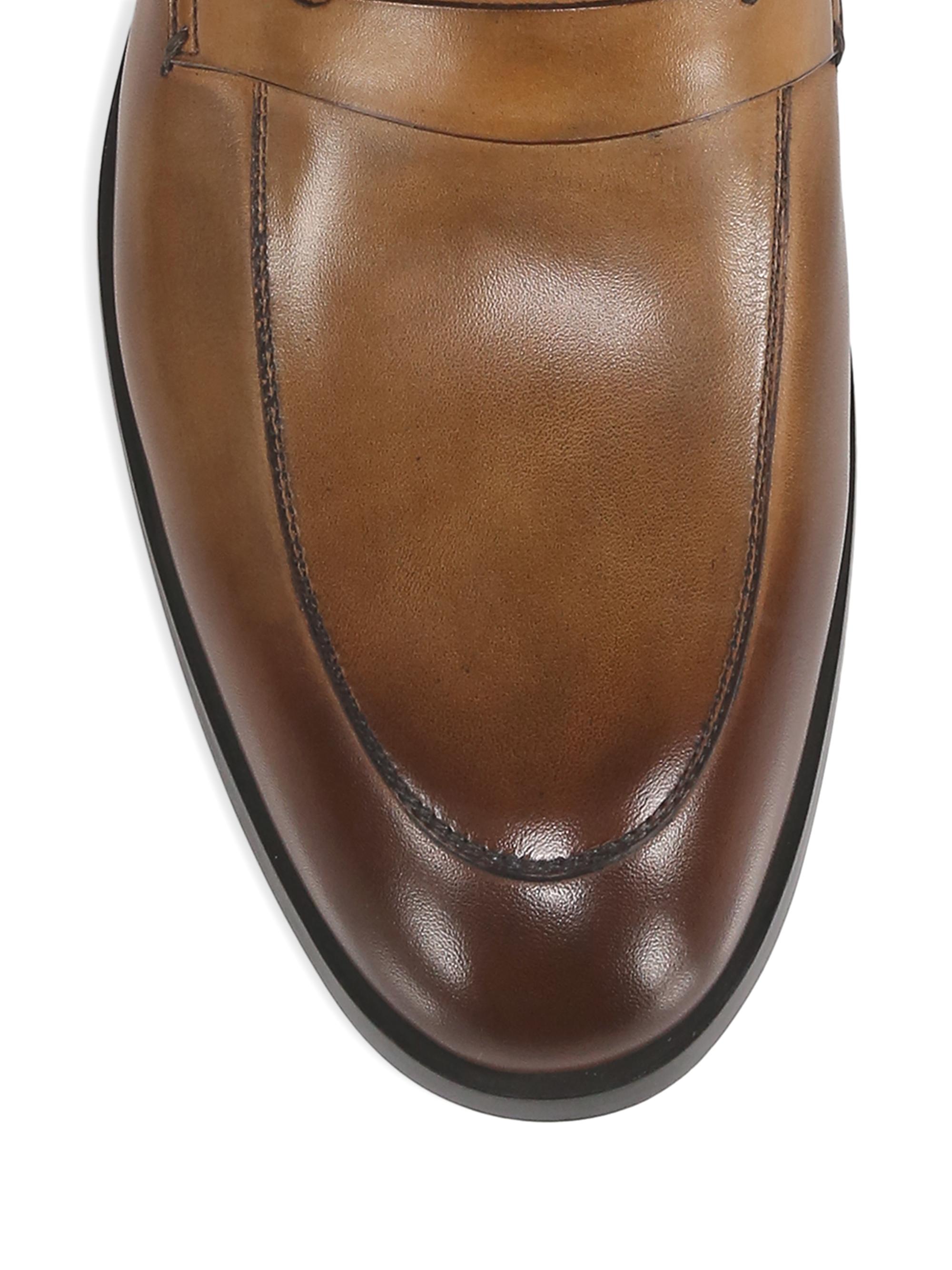 ZEGNA Siena Flex Leather Penny Loafers | Saks Fifth Avenue display picture 1