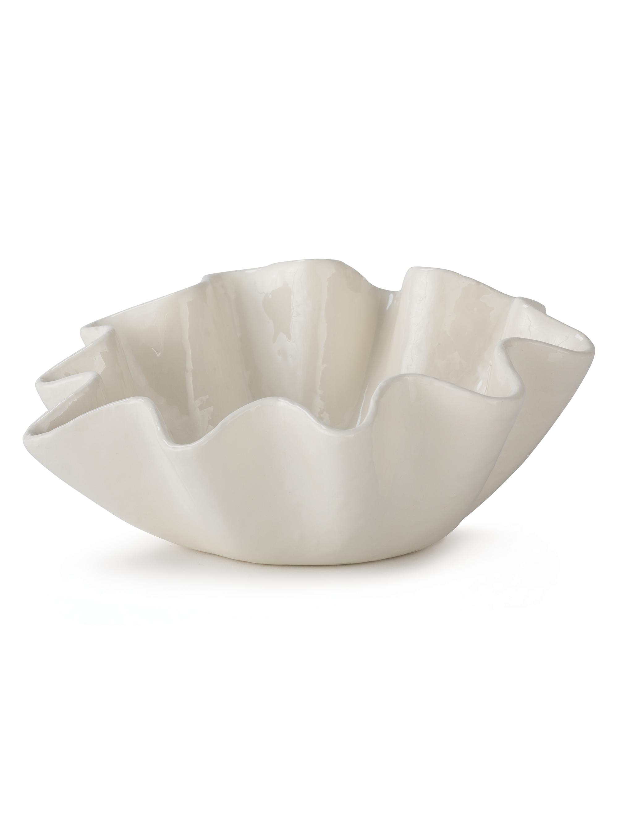 Regina Andrew Large Ruffle Ceramic Bowl Large