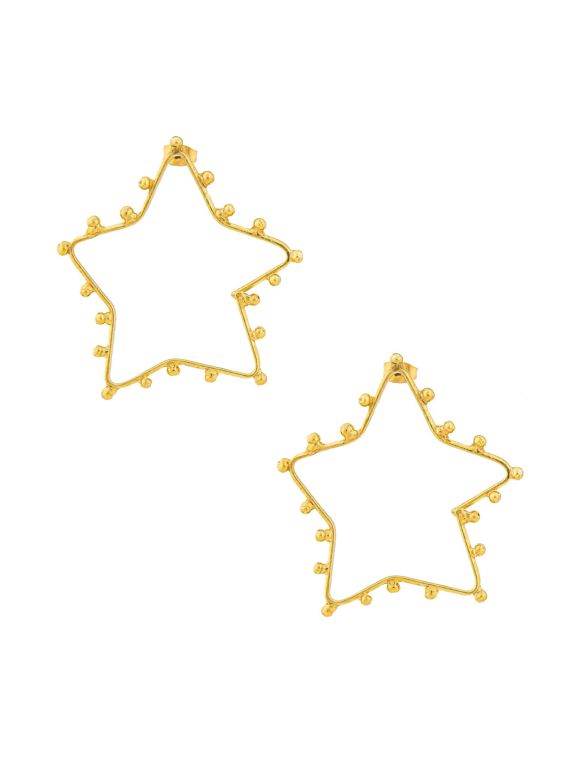 Sylvia Toledano Women's Dots Goldtone Star Earrings - Gold