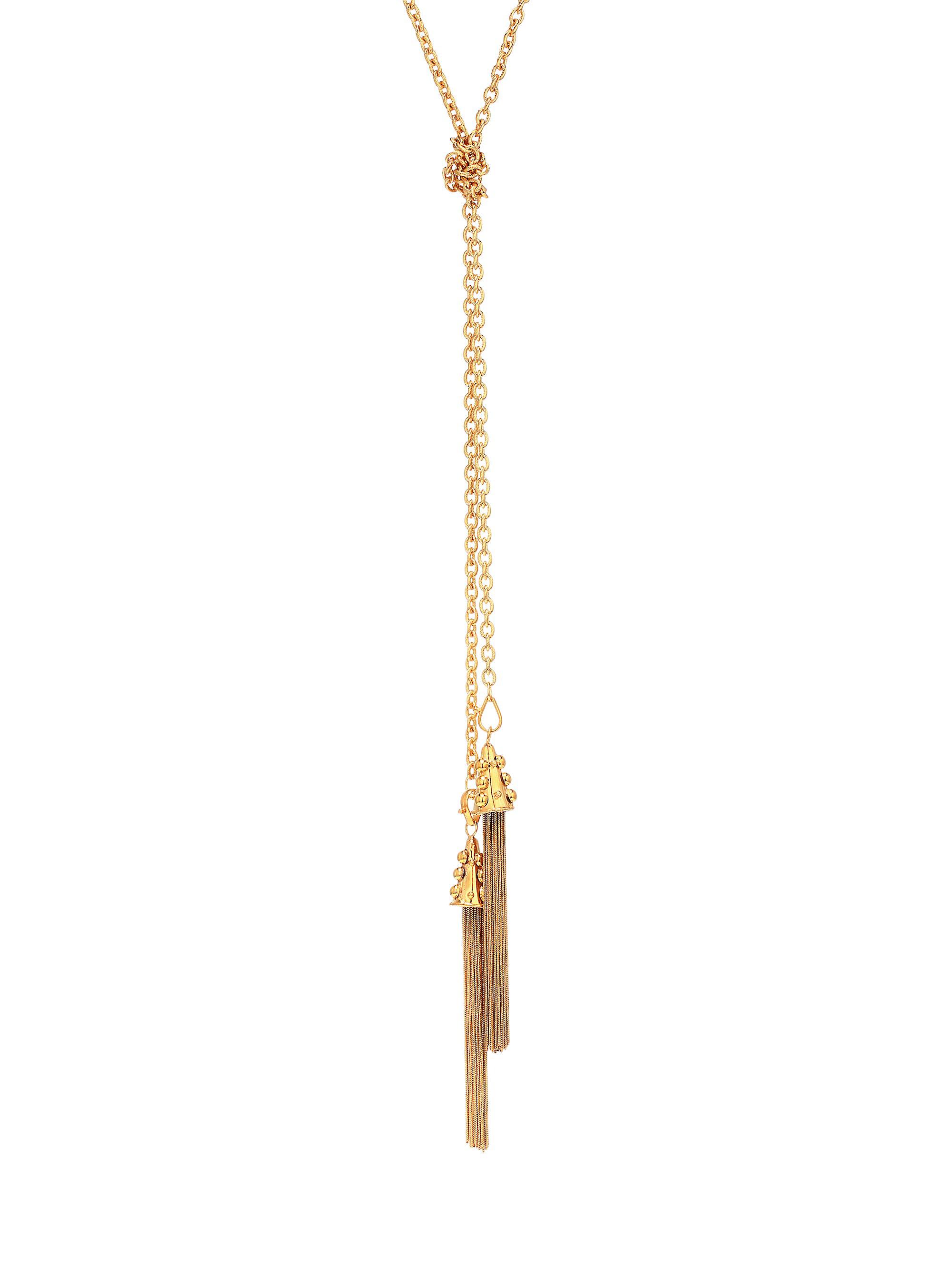 Sylvia Toledano Women's Double Tassel Lariat Necklace - Gold