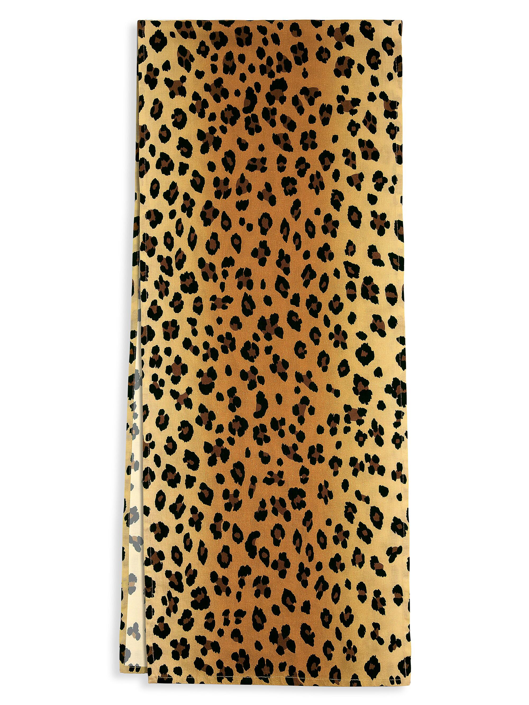 L'Objet Leopard Linen Sateen Table Runner