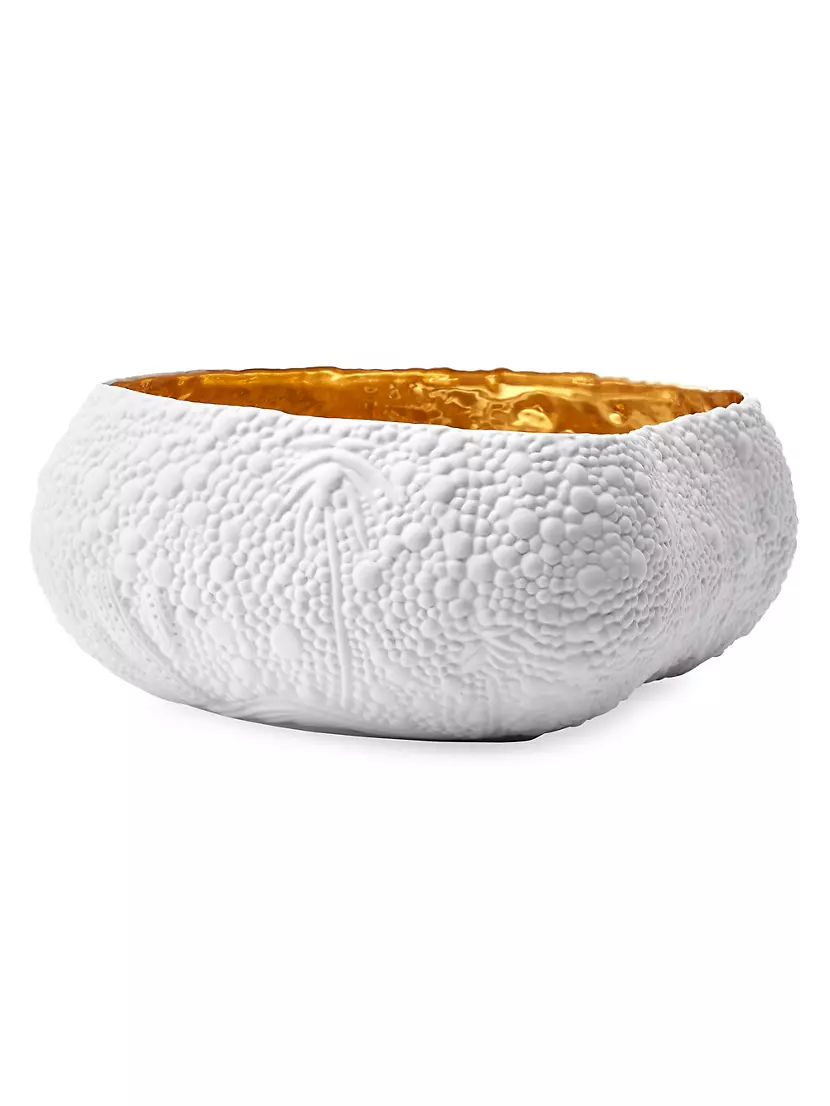 LObjet Haas Large Mojave 24K Gold & Porcelain Dessert Bowl