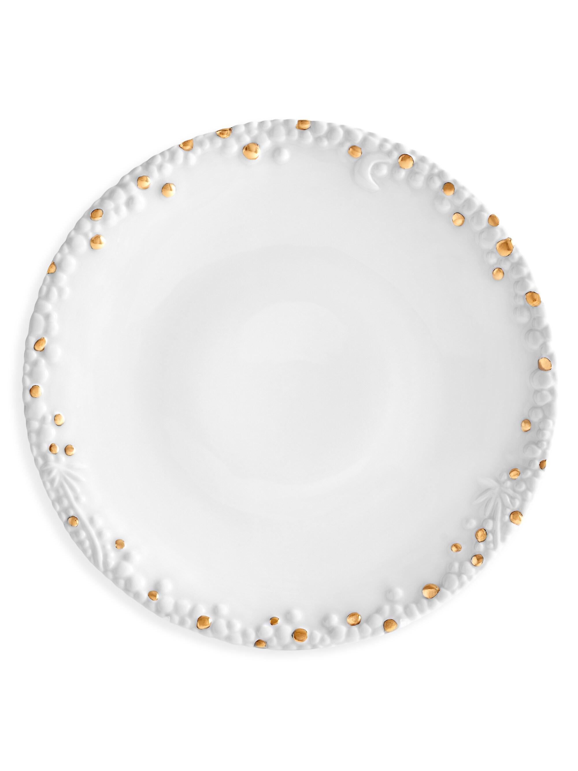 L'Objet Haas Mojave 24K Gold & Porcelain Dessert Plate