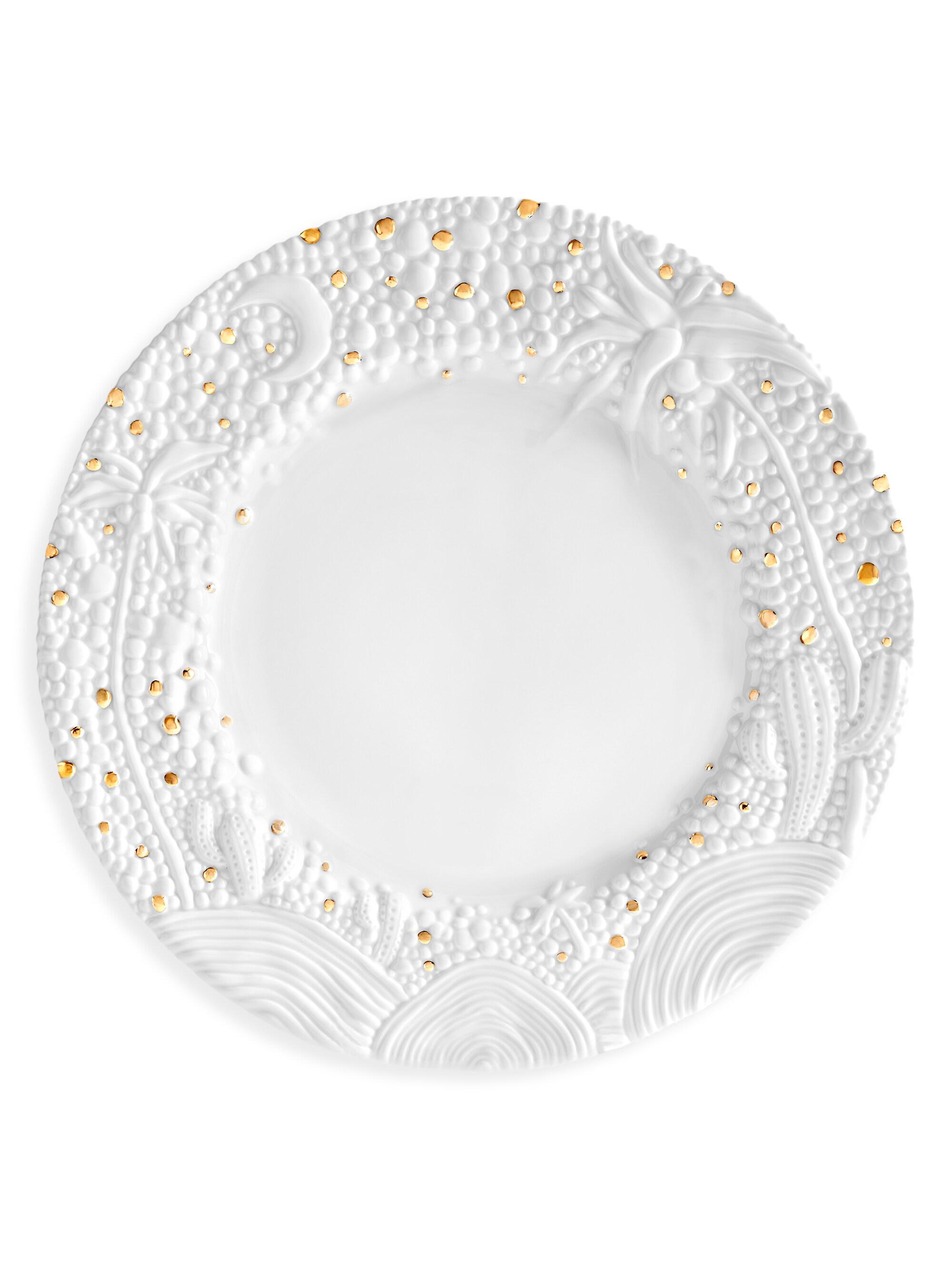 L'Objet Haas Mojave Desert 24K Gold & Porcelain Charger Plate
