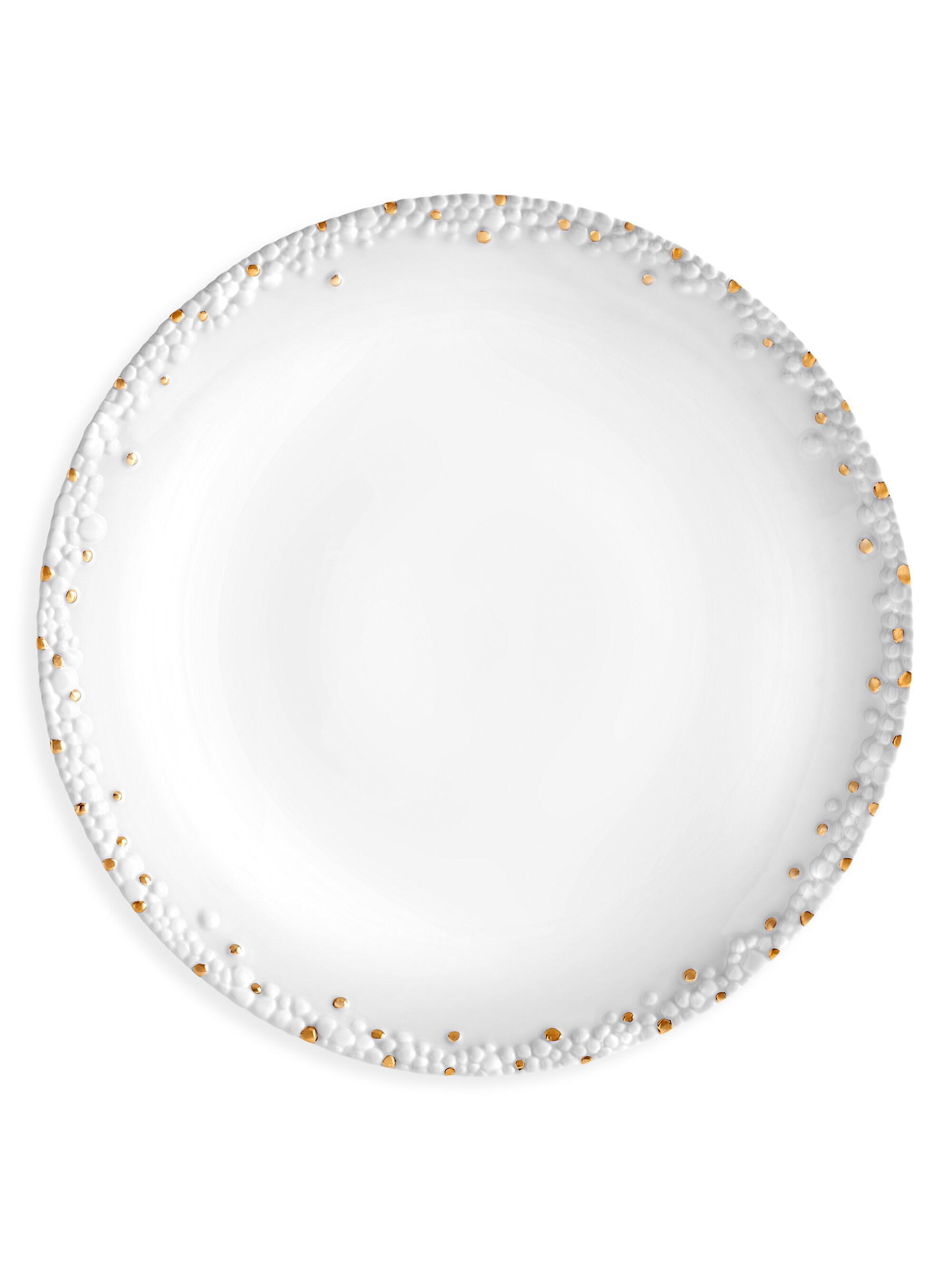 L'Objet Haas Mojave Porcelain & 14K Yellow Gold Charger Plate