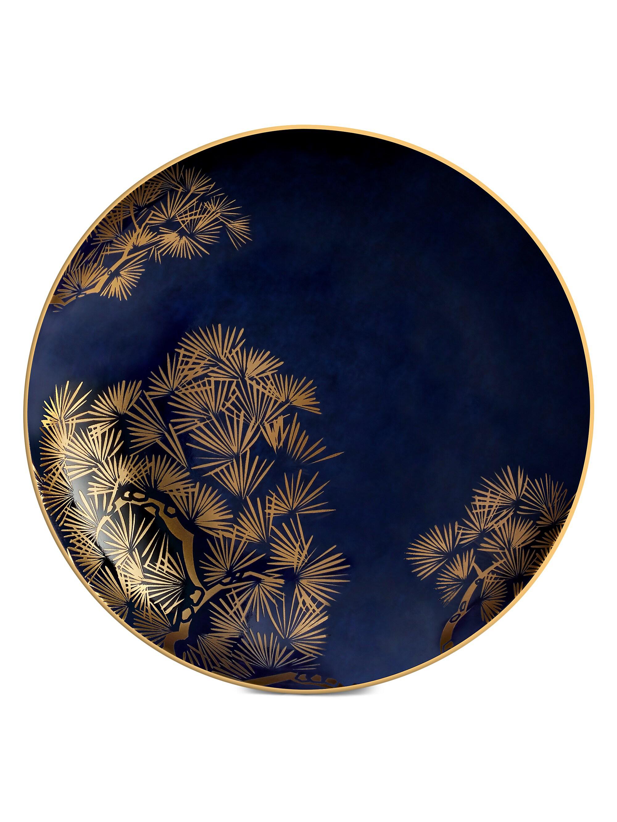 L'Objet Zen Bonsai 24K Gold & Porcelain Round Tray