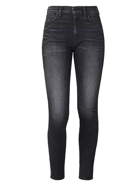 Hudson Women's Barbara High-Waist Super-Skinny Jeans - Black