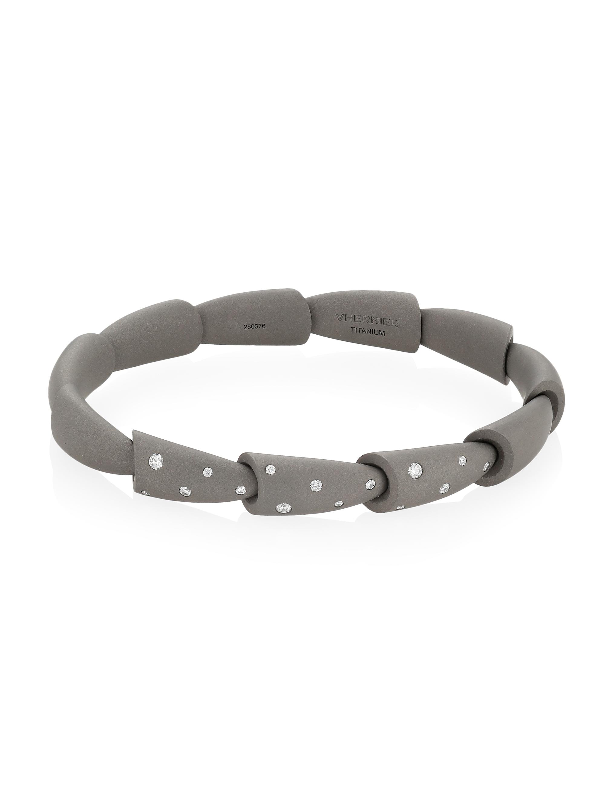 Vhernier Women's Calla Media Titanium & Diamond Bracelet - Titanium - Women's Jewelry And Watches