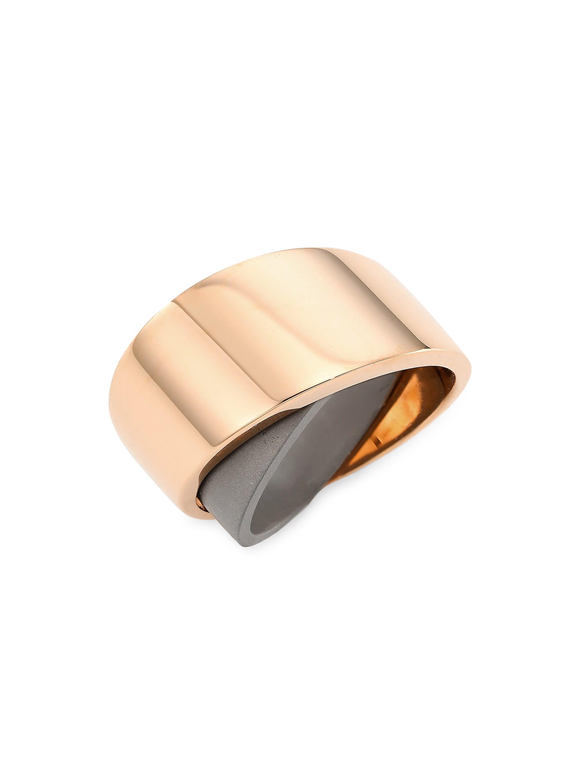 Vhernier Women's Tourbillon S 18K Rose Gold Titanium Ring - Rose Gold