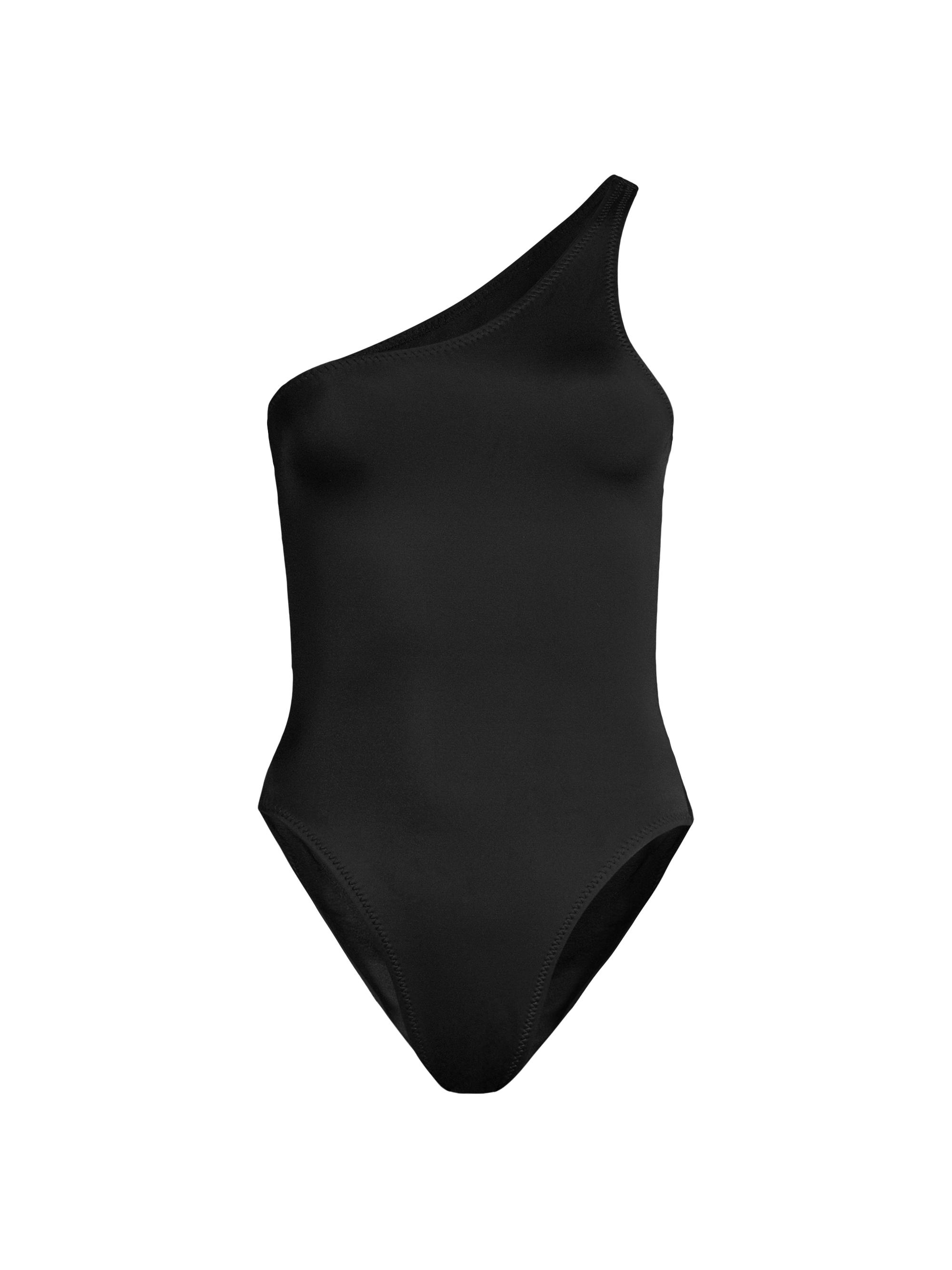 Norma Kamali Women's Mio One-Shoulder Swimsuit - Black