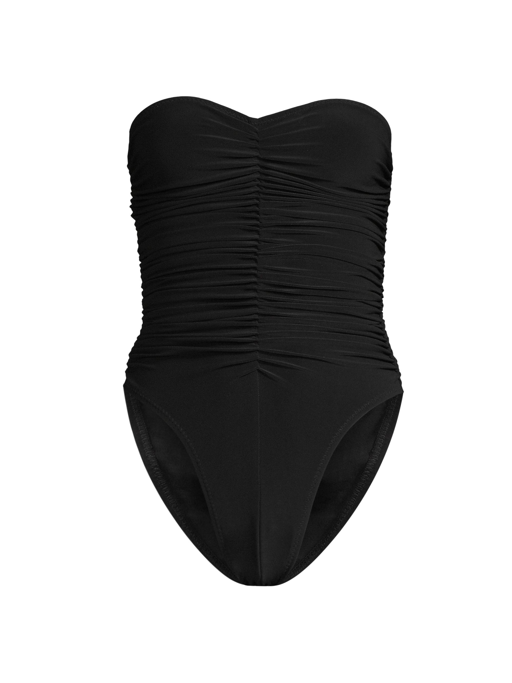 Norma Kamali Women's Marissa Slinky Strapless One-Piece Swimsuit - Black
