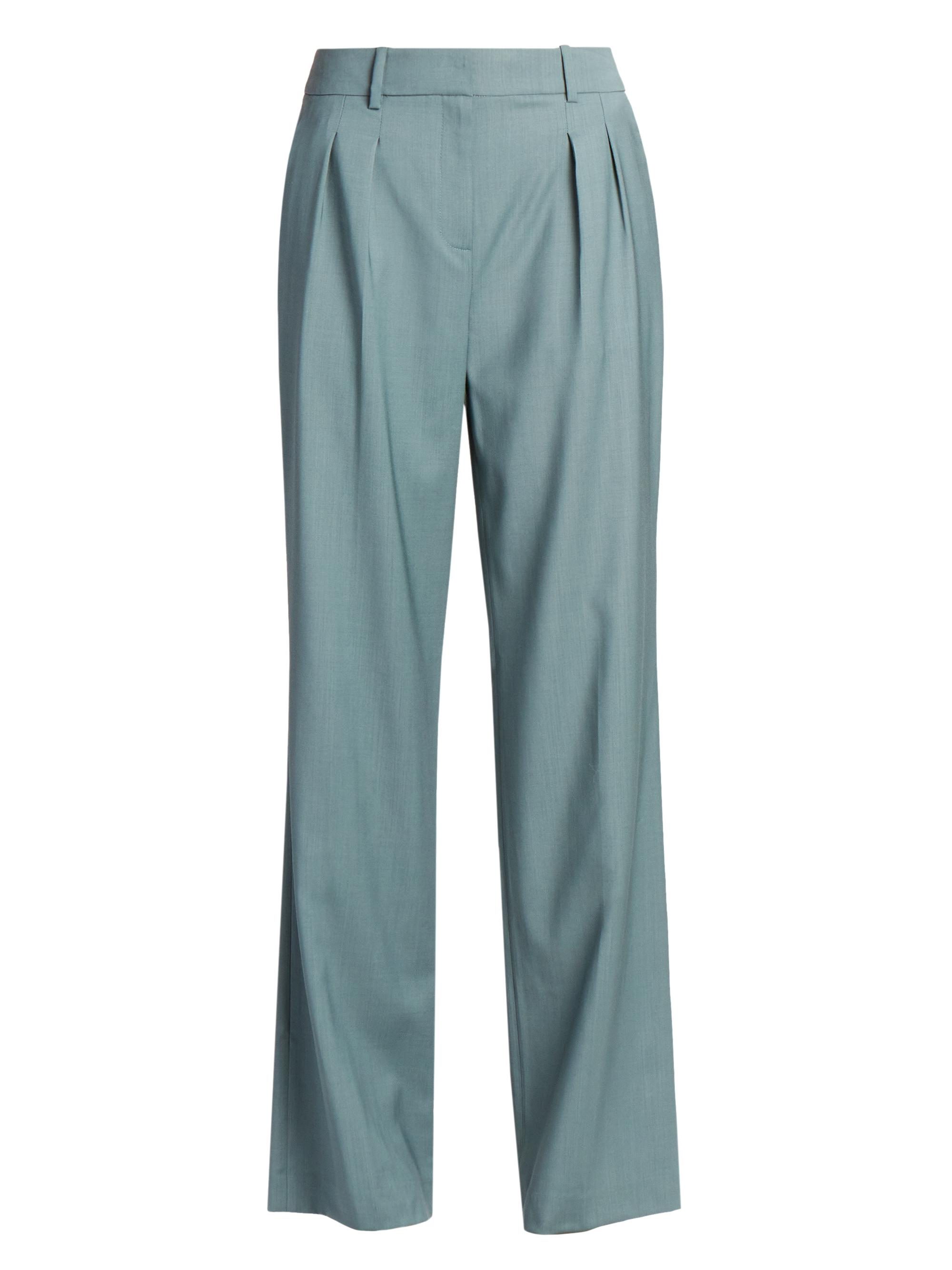 Loulou Studio Women's Sbiru Wool Straight-Leg Pants - Green