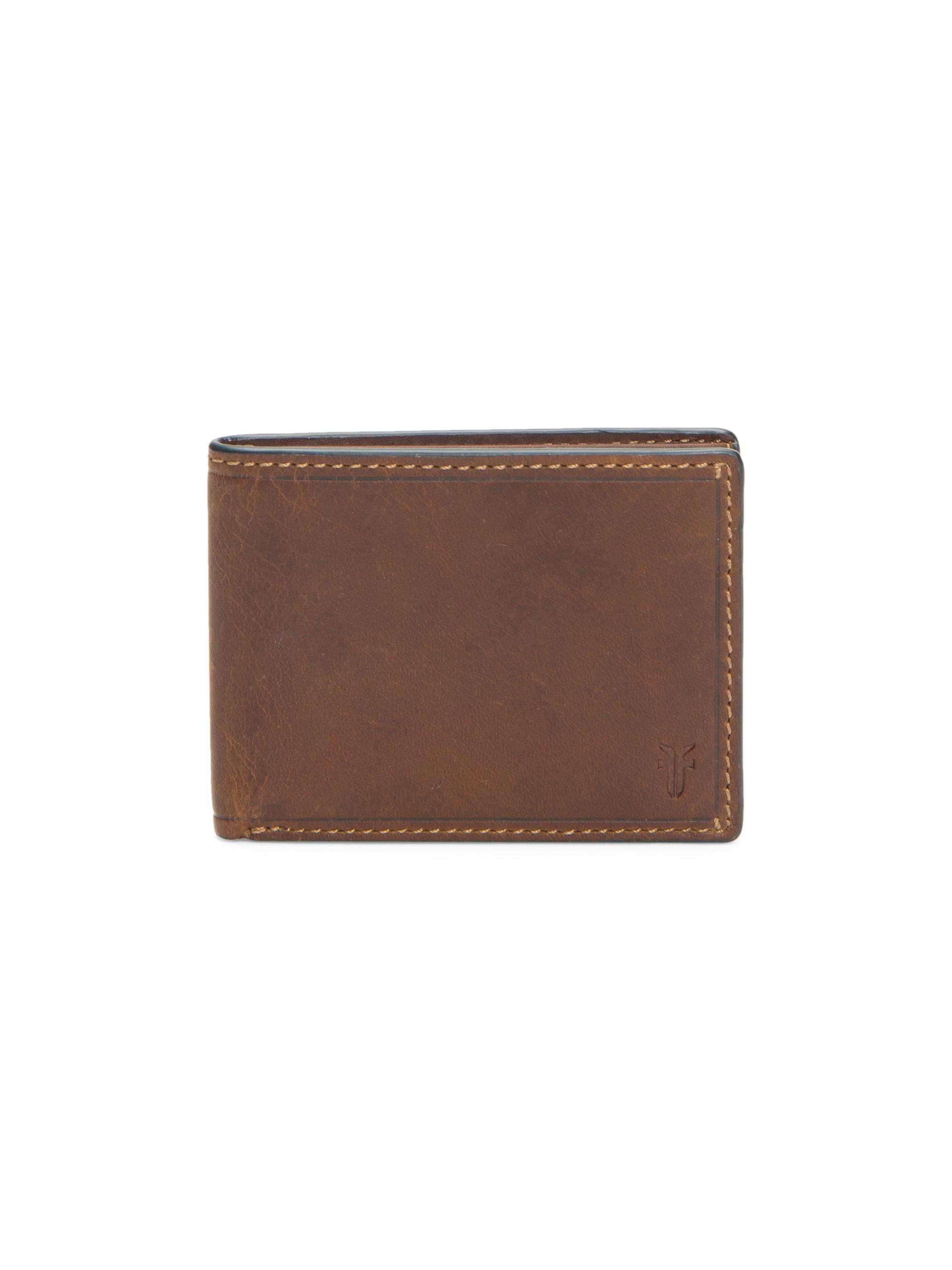 Frye Men's Logan Slim Leather ID Billfold Wallet - Dark Brown