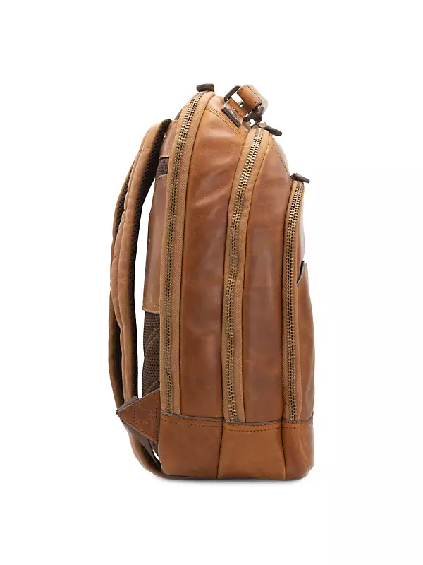 Logan Multi Zip Leather Backpack
