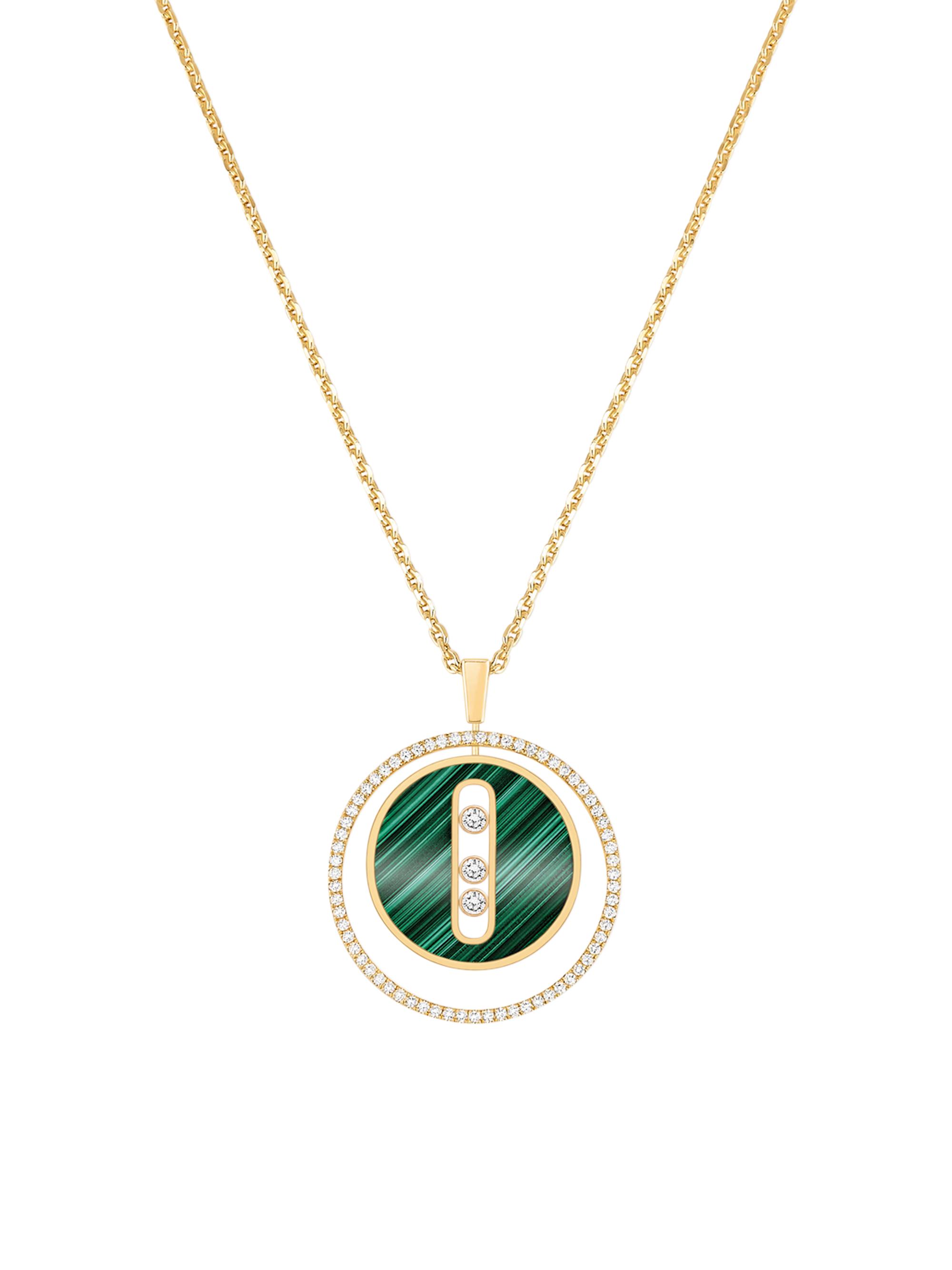 Messika Women's Lucky Move 18K Yellow Gold, Malachite & Diamond Pendant Necklace - Yellow Gold