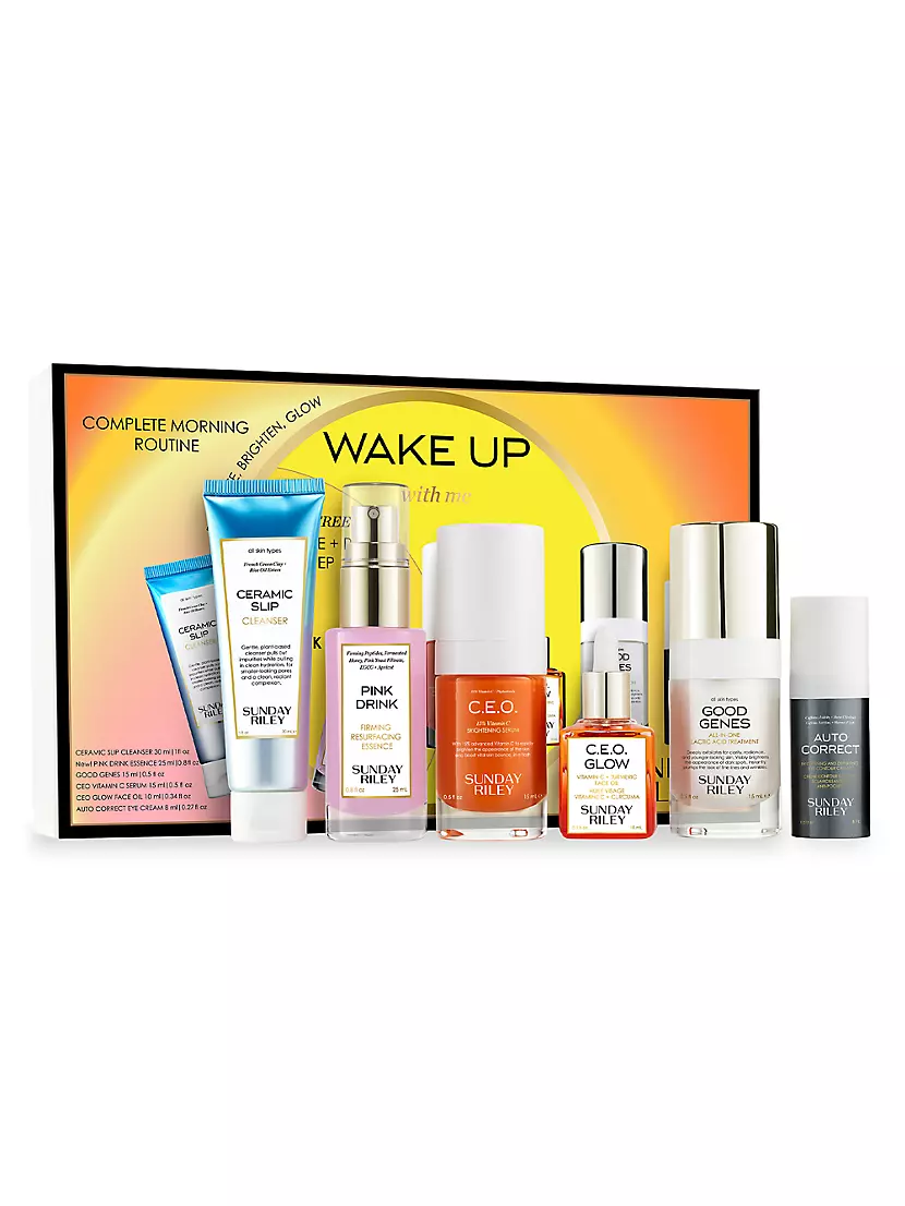 Sunday Riley Wake Up With Me Complete Brightening Morning Routine 6-Piece Set