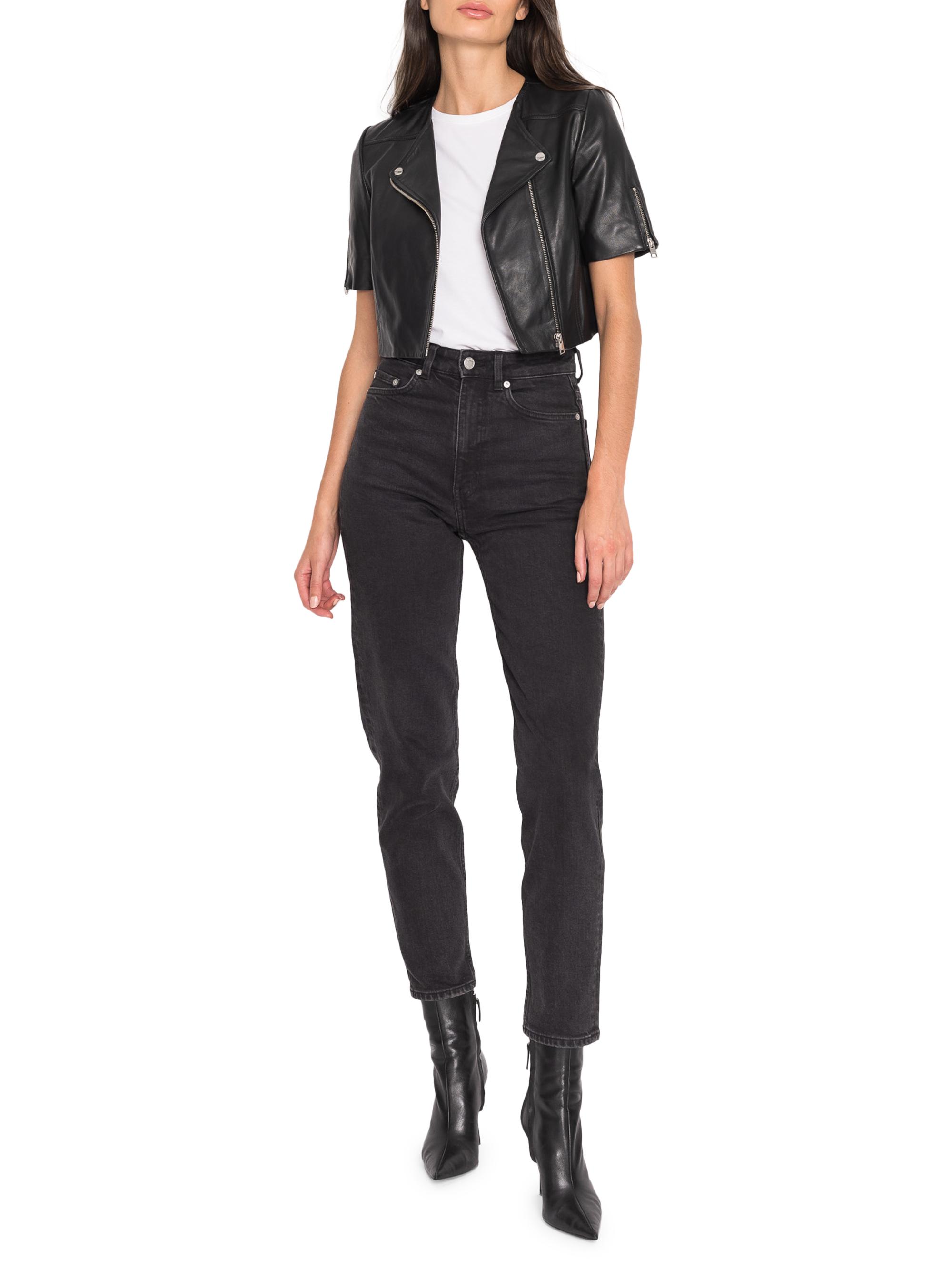 Lamarque Kirsi Short-Sleeve Leather Jacket | Saks Fifth Avenue
