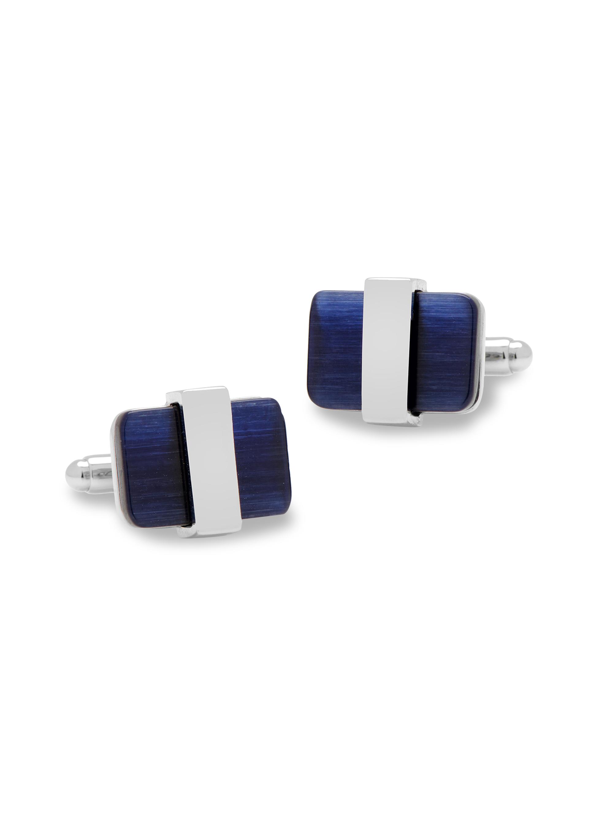 Cufflinks, Inc. Men's Ox & Bull Trading Co. Navy Cufflinks - Blue