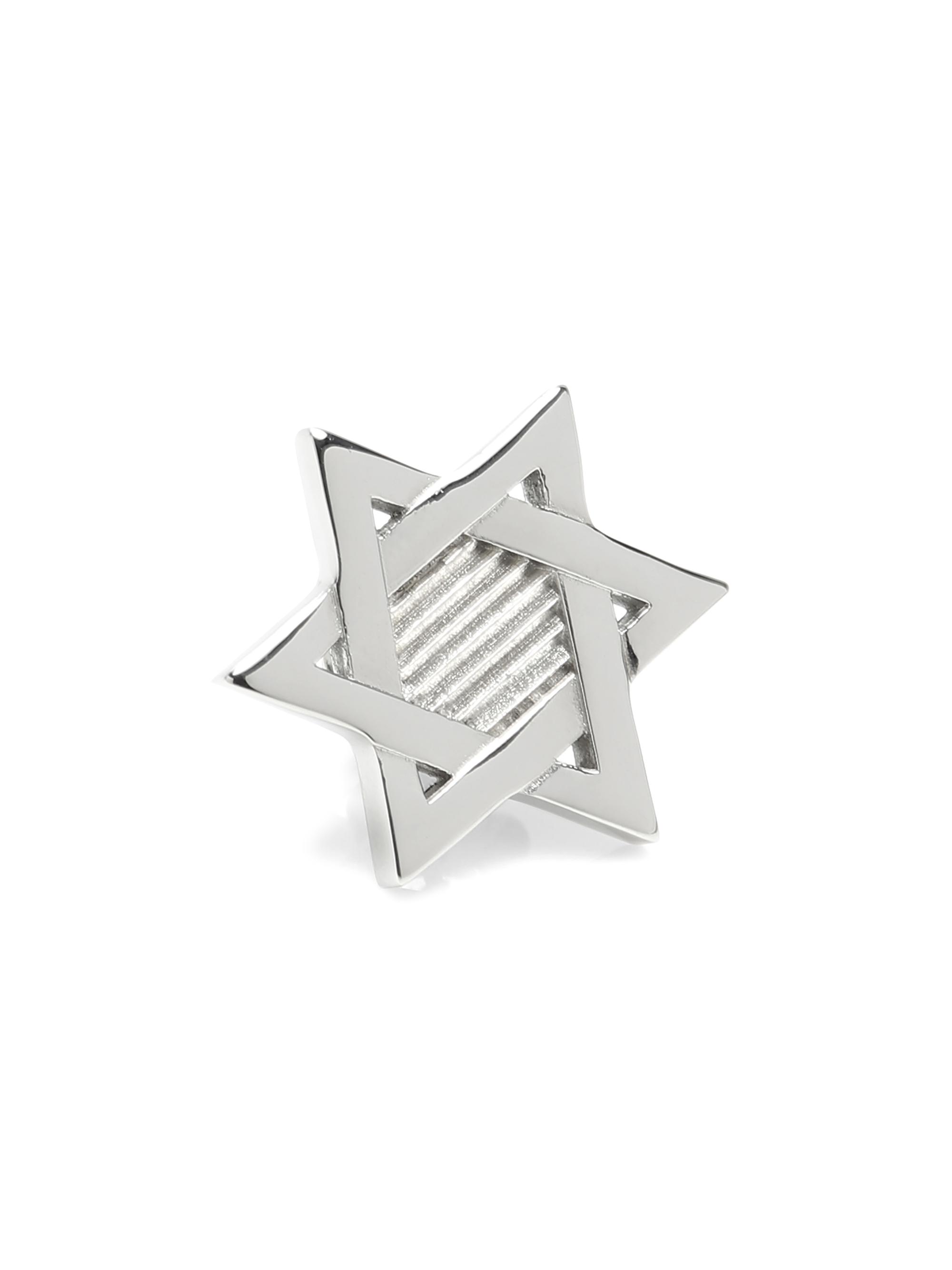 Cufflinks, Inc. Men's Ox & Bull Trading Co. Star Of David Lapel Pin - Silver