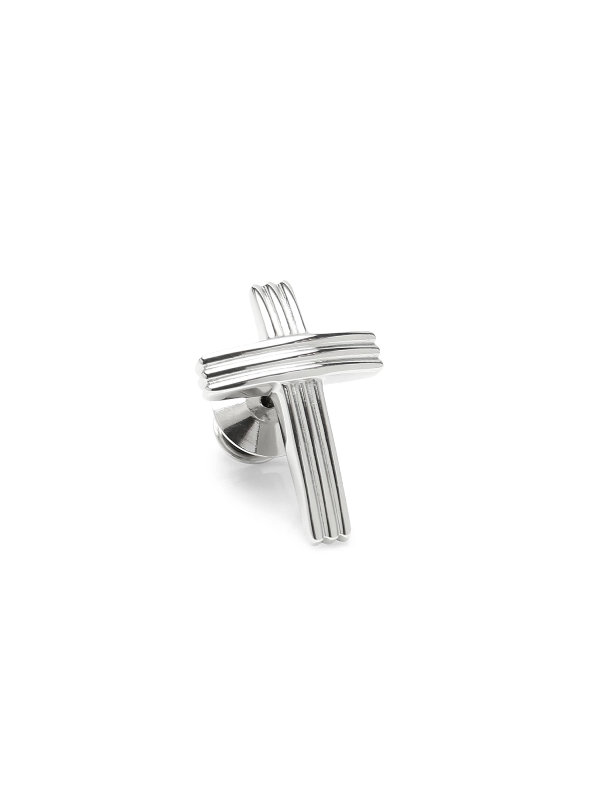 Cufflinks, Inc. Men's Ox & Bull Trading Co. Cross Lapel Pin - Silver