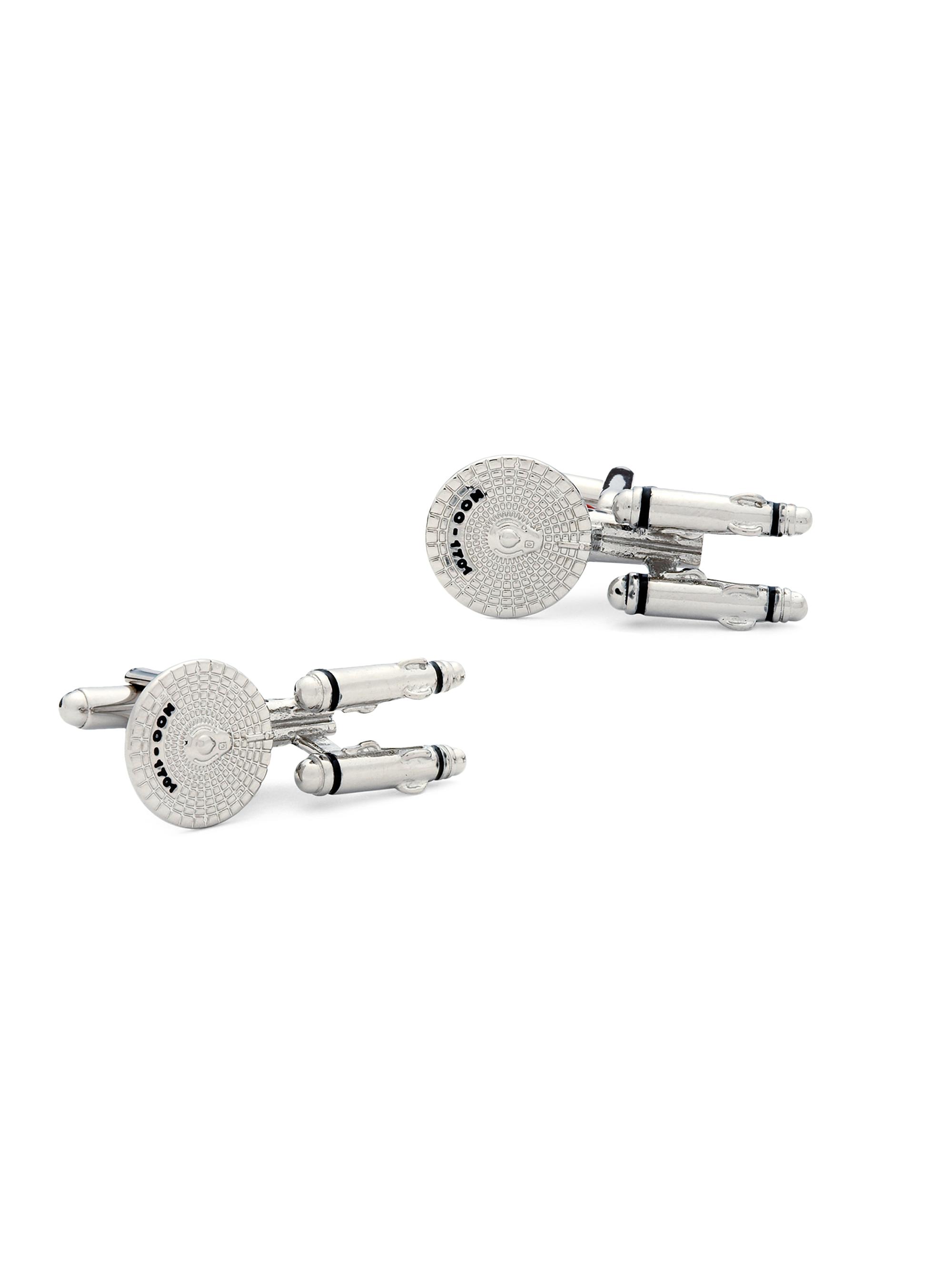 Cufflinks, Inc. Men's Star Trek Starship Enterprise Cufflinks - Silver