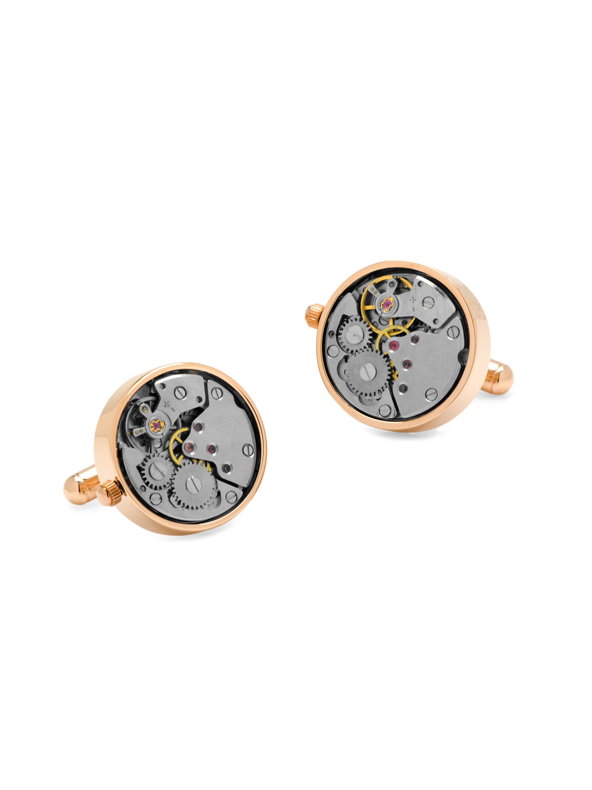 Cufflinks, Inc. Men's Ox & Bull Trading Co. Watch Cufflinks - Rose Gold