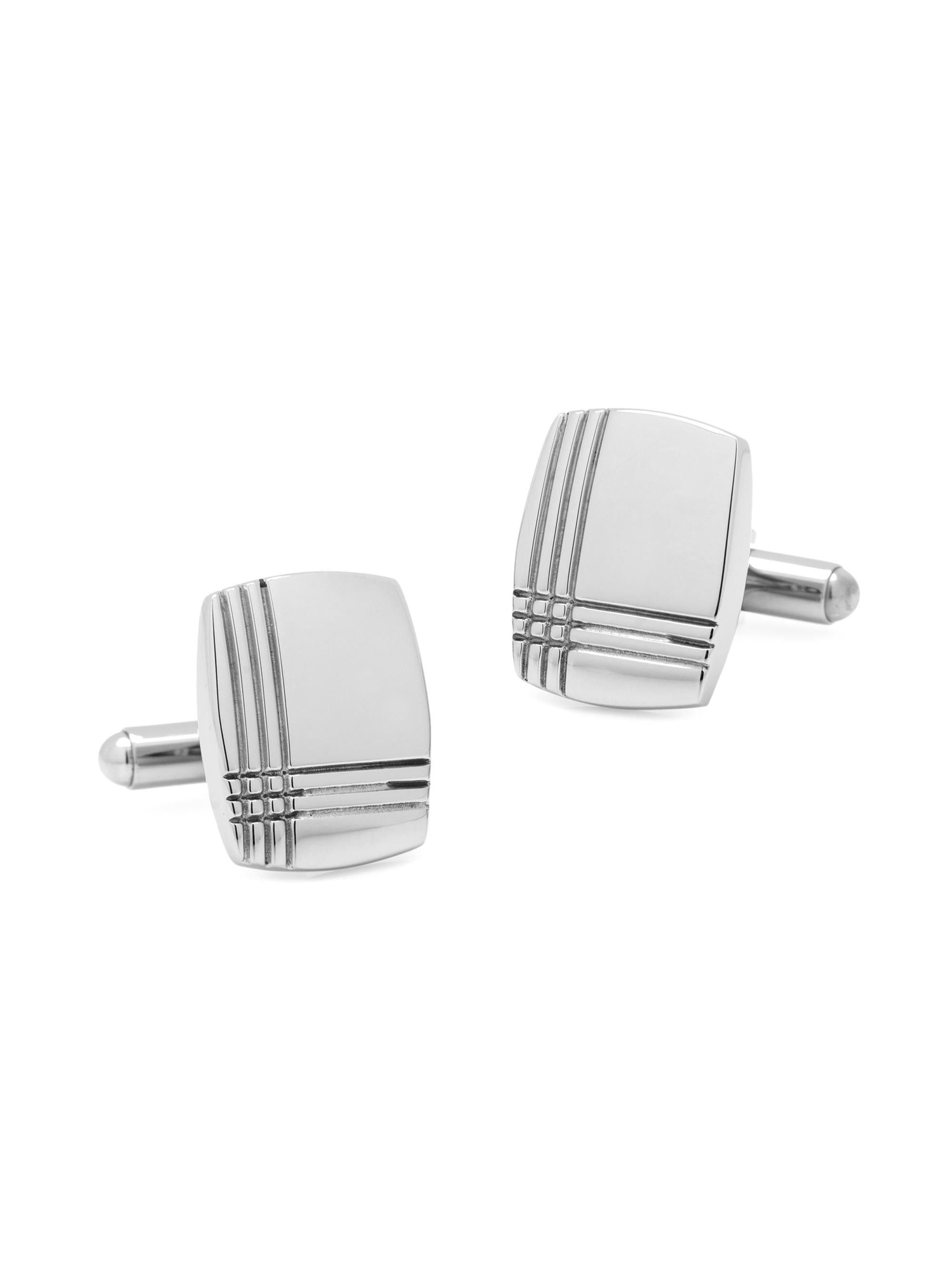 Cufflinks, Inc. Men's Ox & Bull Trading Co. Tartan Cufflinks - Silver