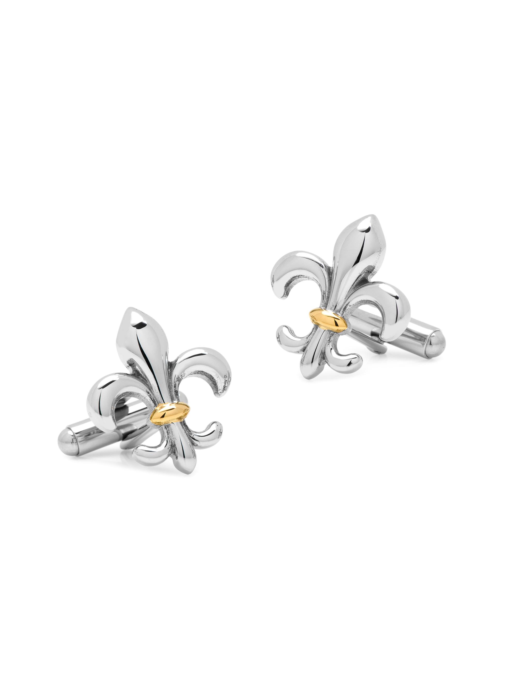 Cufflinks, Inc. Men's Ox & Bull Trading Co. Fleur De Lis Cufflinks - Silver