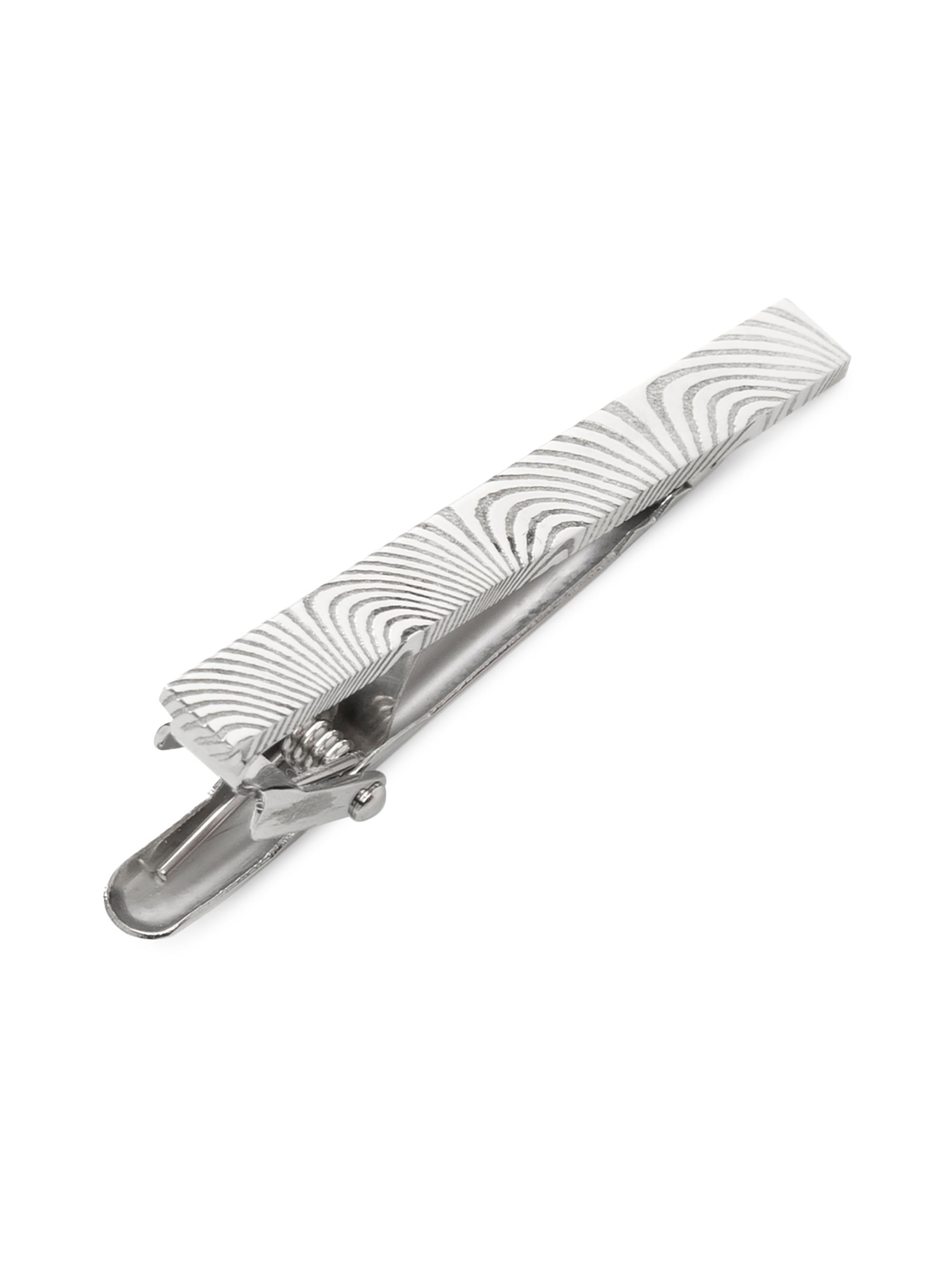 Cufflinks, Inc. Men's Ox & Bull Trading Co. Damascus Tie Bar - Silver