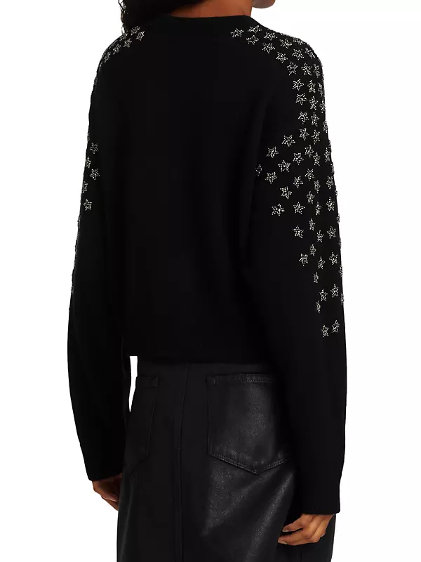 Star Print Wool-Cashmere Sweater