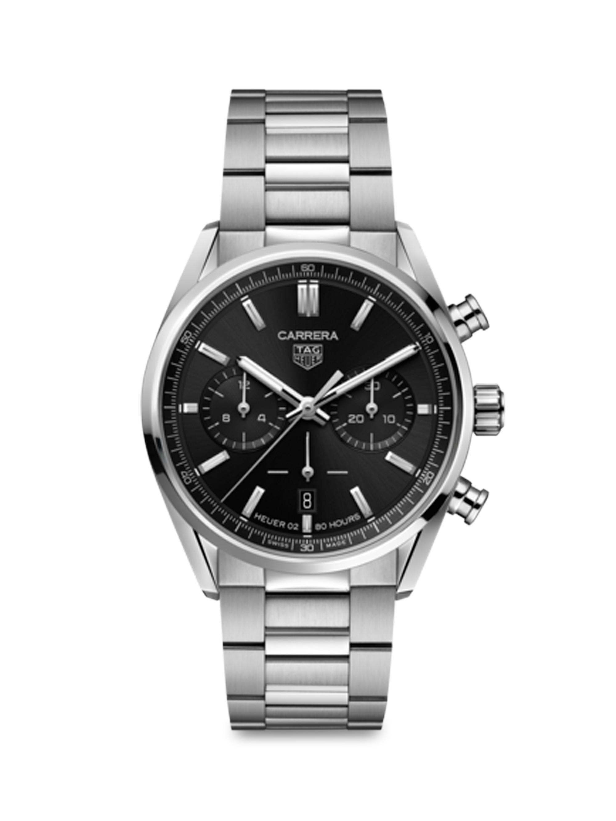 TAG Heuer Men's Carrera Elegance 42MM Stainless Steel Bracelet Automatic Chronograph Watch