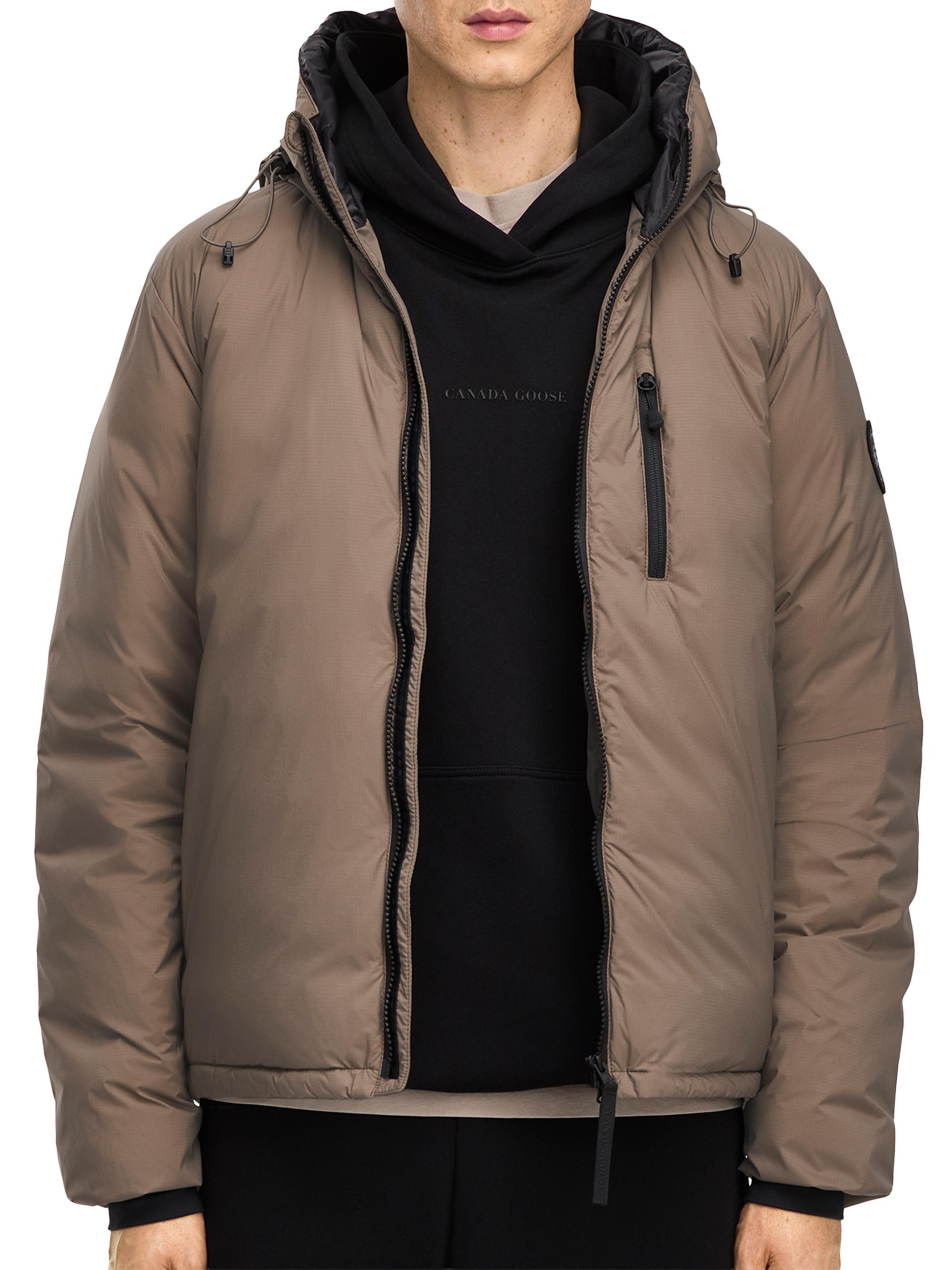 Canada Goose Men's Lodge Down Hooded Jacket - Taupe Grey