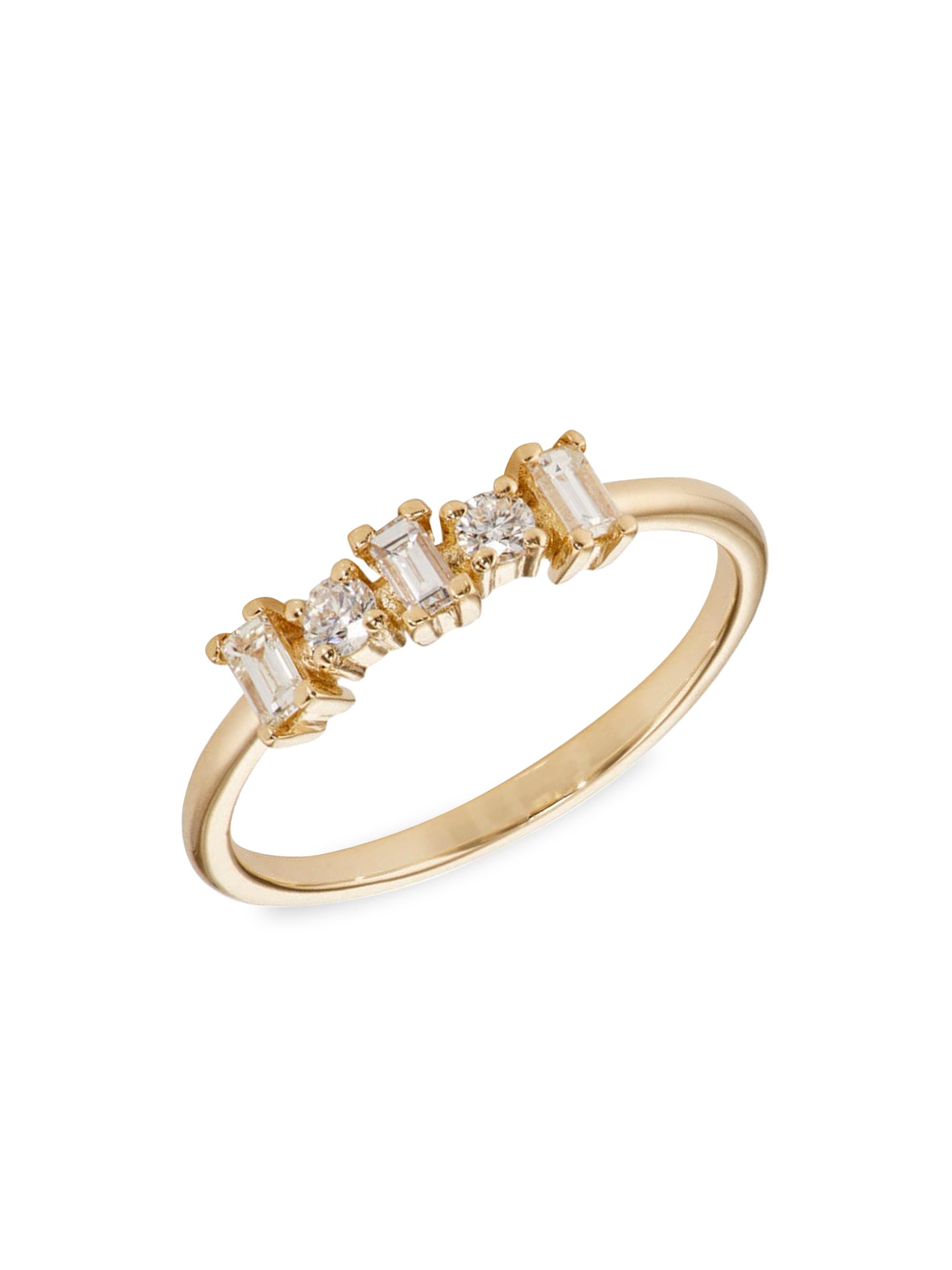 Ileana Makri Women's Baguette 18K Yellow Gold & Diamond Ring - Yellow Gold