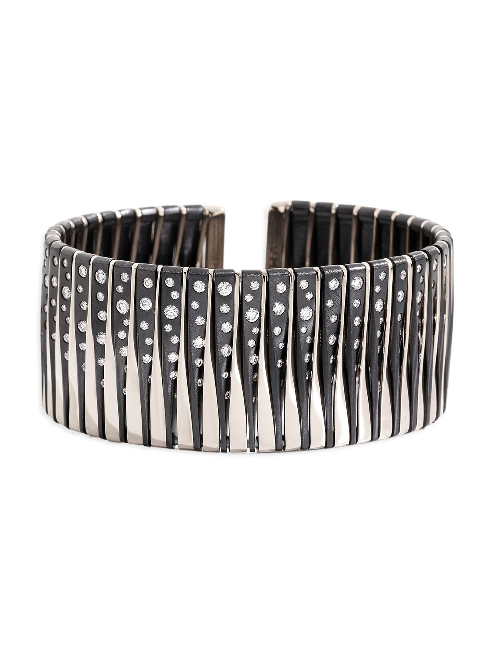 Vhernier Women's Coucher Du Soliel 18K Yellow Gold, Bronze & 3.67 TCW Diamond Cuff - Gold