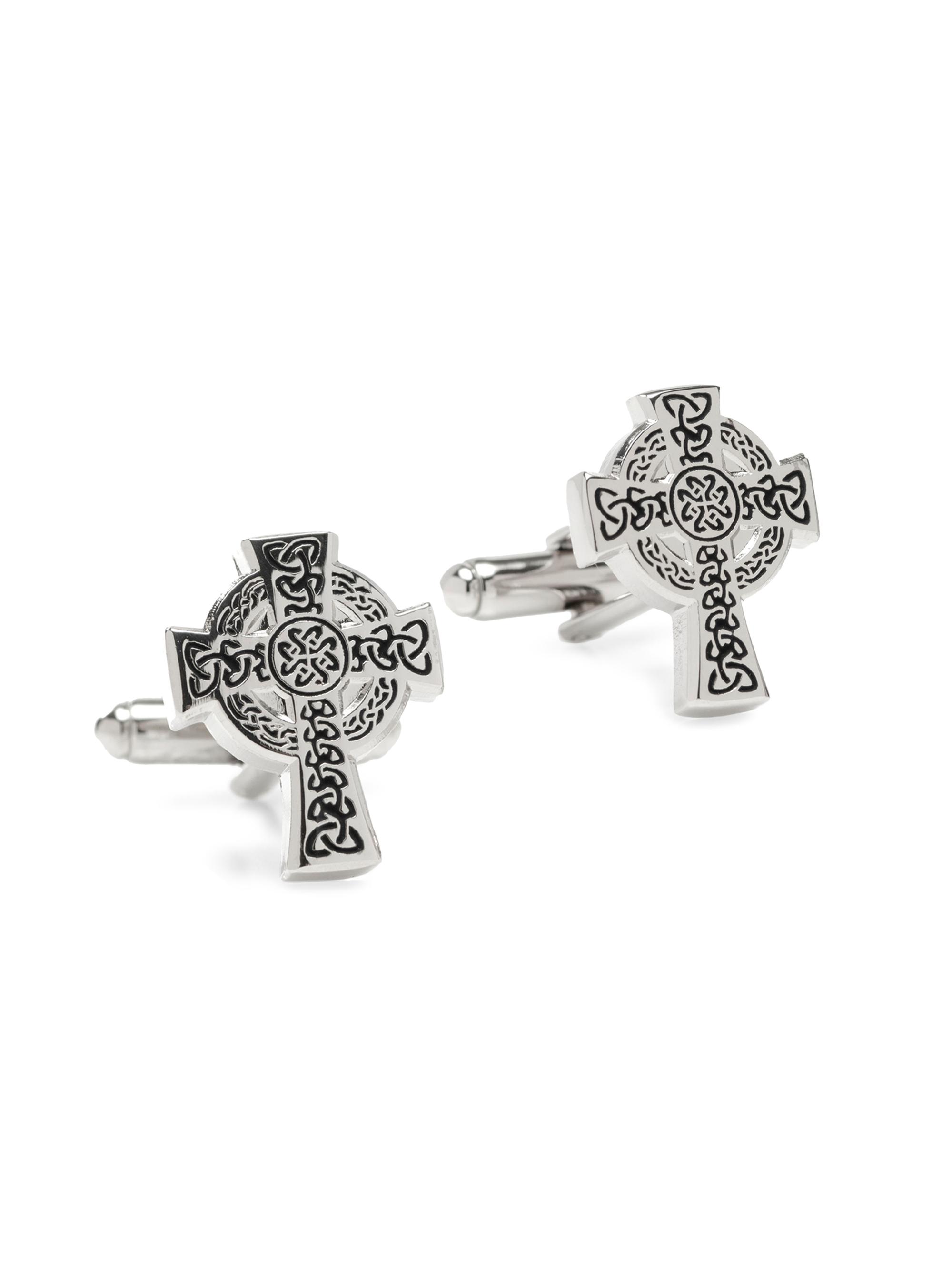 Cufflinks, Inc. Men's Cross Cufflinks - Silver