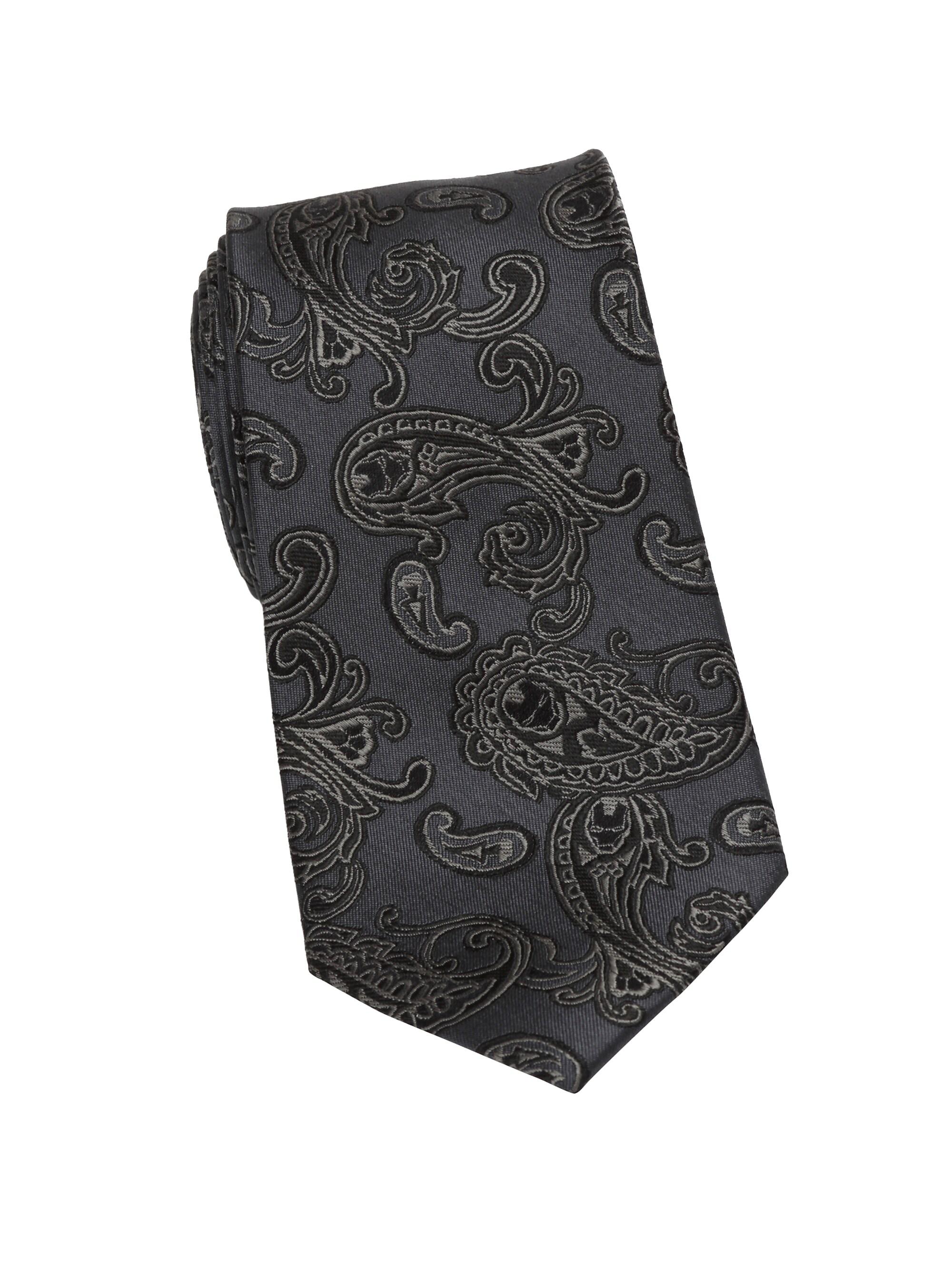 Cufflinks, Inc. Men's Marvel Iron Man Paisley Tie - Grey