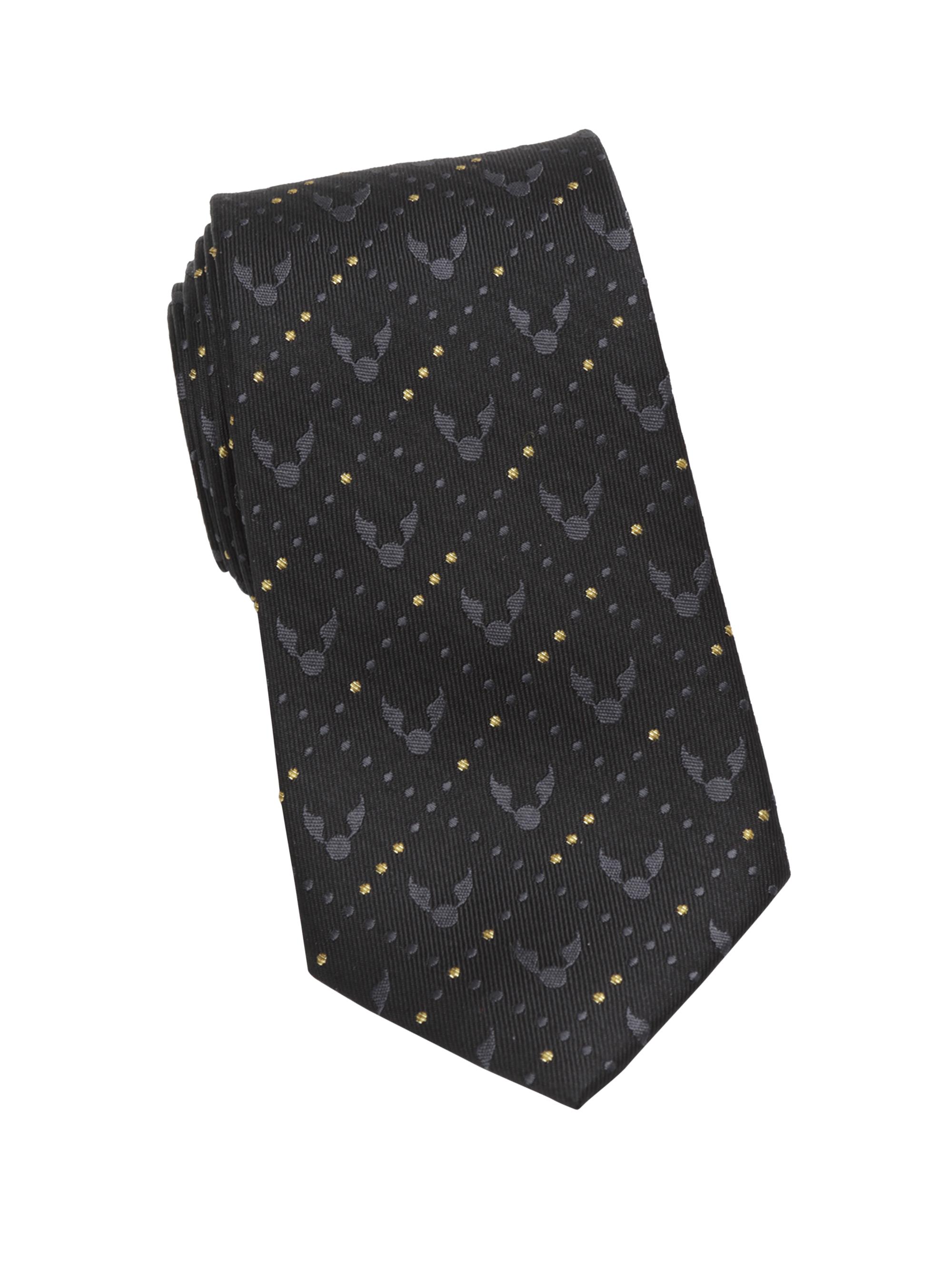 Cufflinks, Inc. Men's Harry Potter Golden Snitch Silk Tie - Black