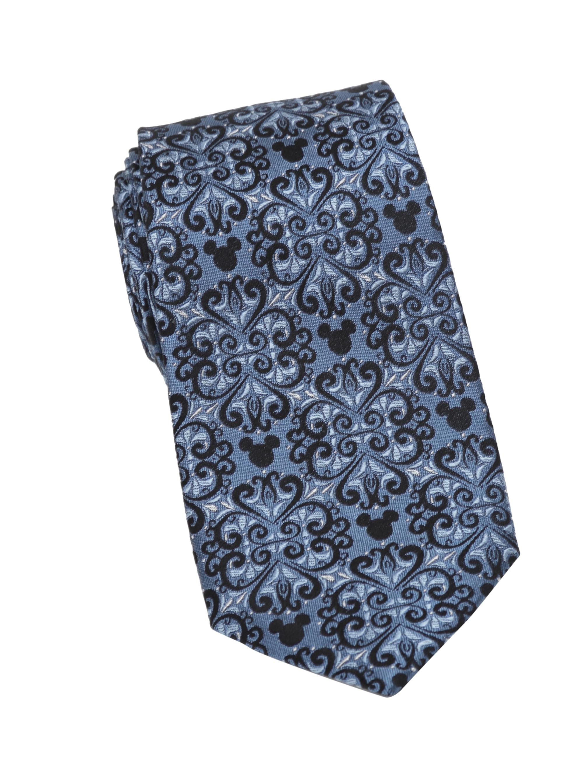 Cufflinks, Inc. Men's Disney Mickey Mouse Damask Tile Tie - Blue