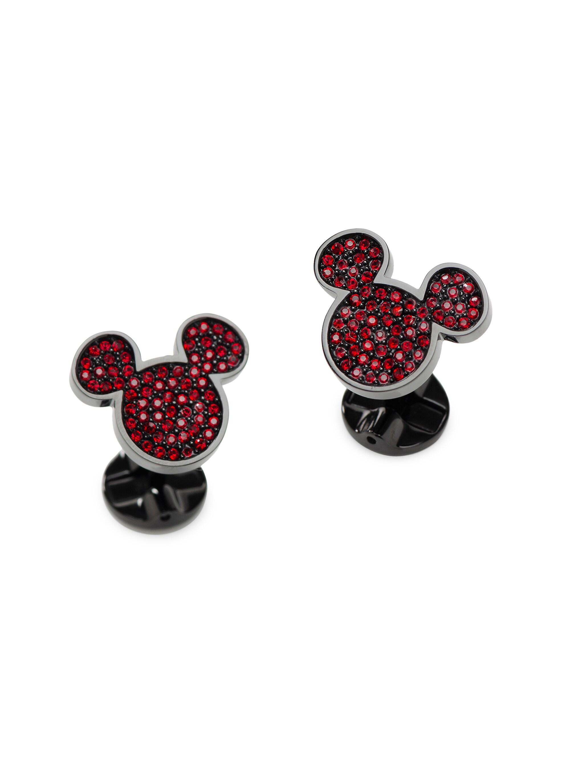 Cufflinks, Inc. Men's Disney Mickey Mouse Crystal Cufflinks - Grey